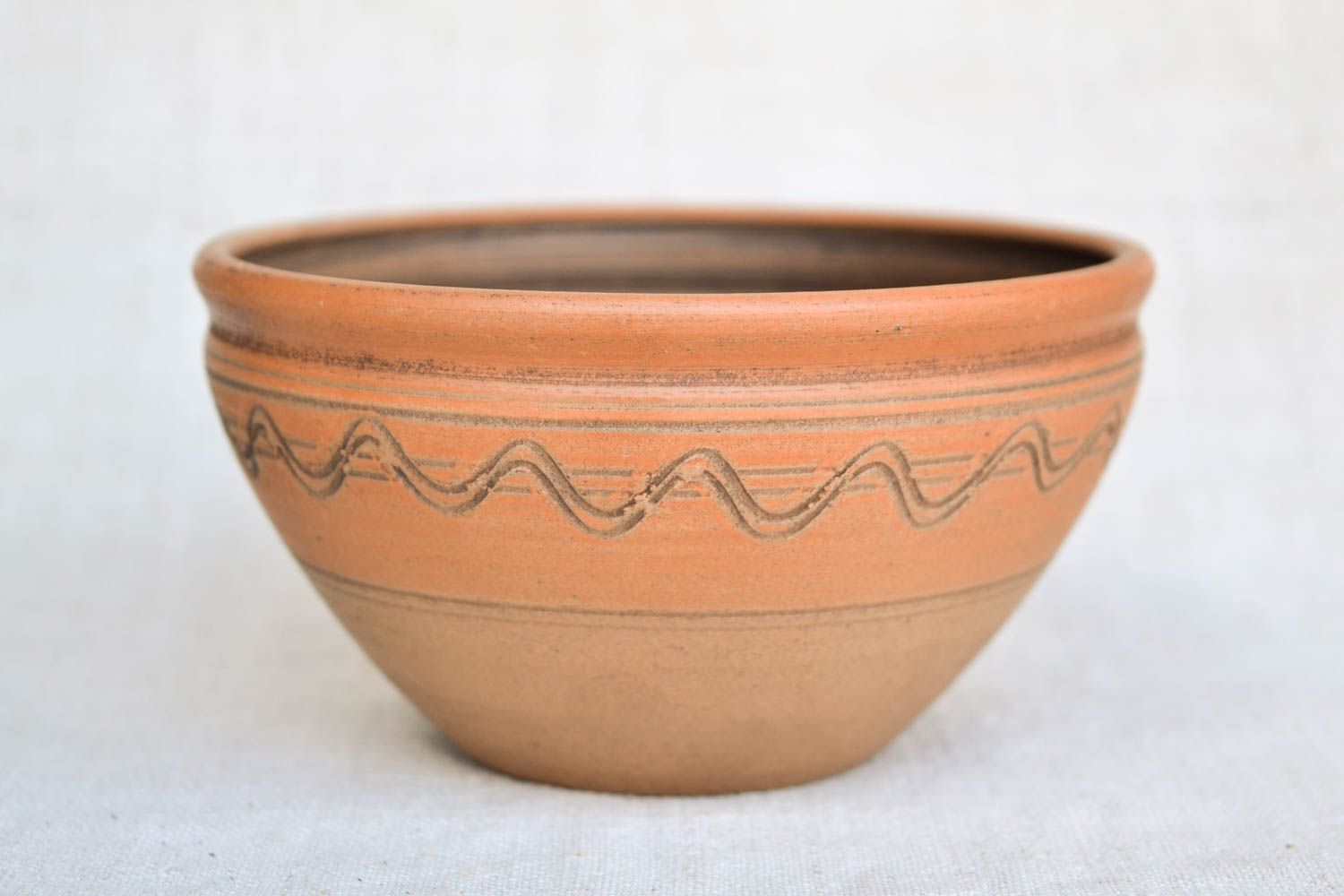Unusual handmade ceramic bowl clay salad bowl  home ceramics small gifts photo 3
