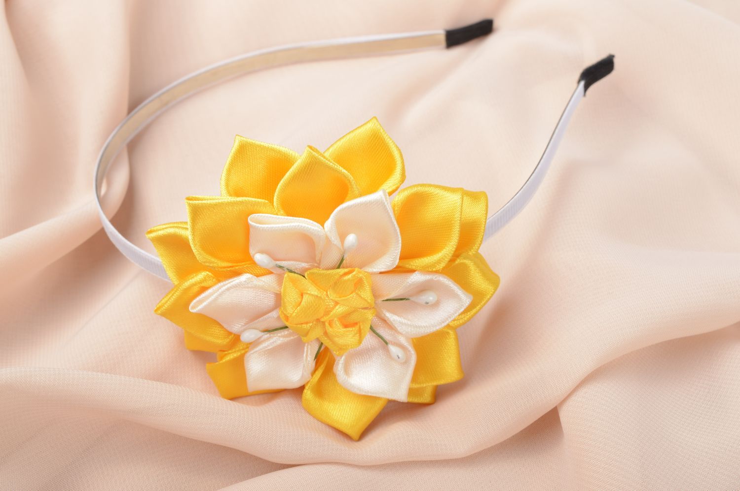 Handmade designer hairband unusual hairband with flower cute accessory for kids photo 5