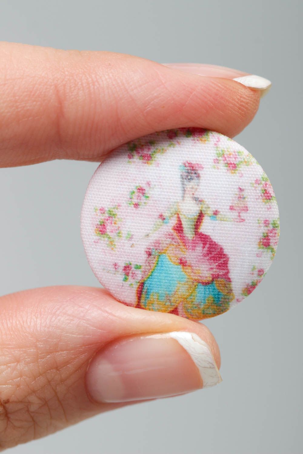 Handmade buttons beautiful fabric button designer plastic button small gifts photo 5