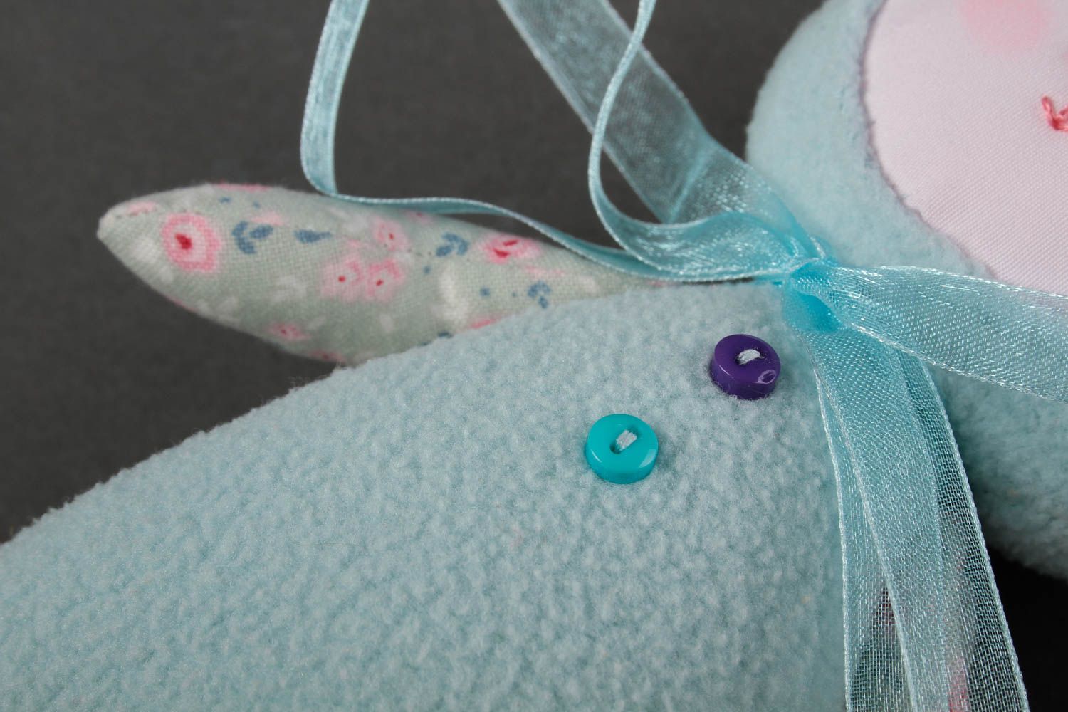 Handmade stylish soft rabbit unusual funny toy for kids designer accessory photo 5