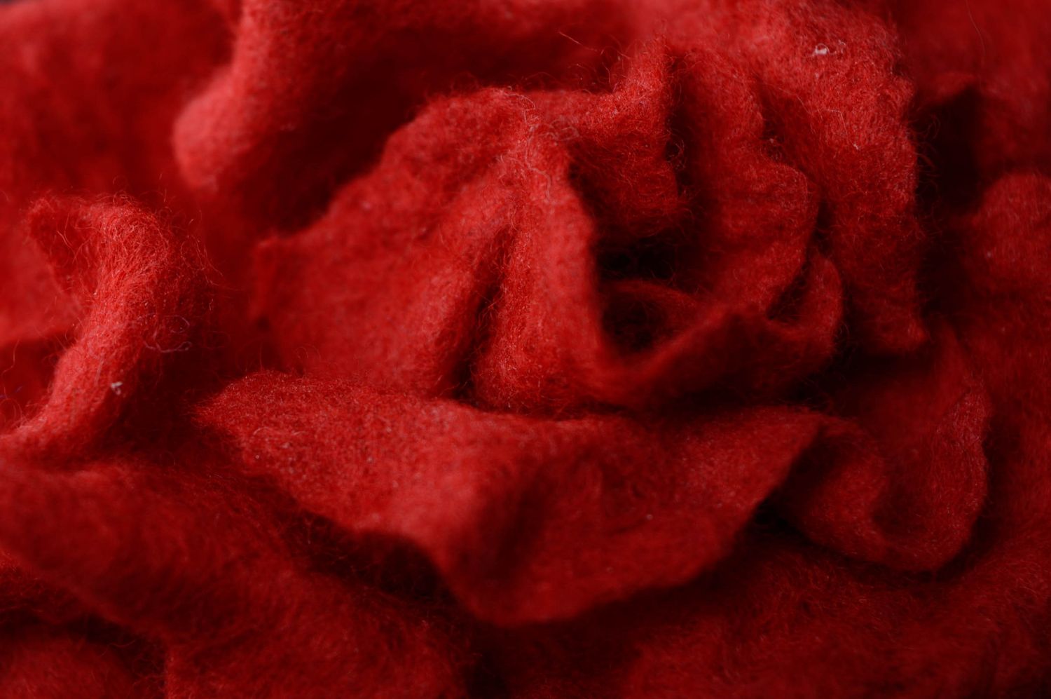 Barrette-broche en laine feutrée Rose photo 2