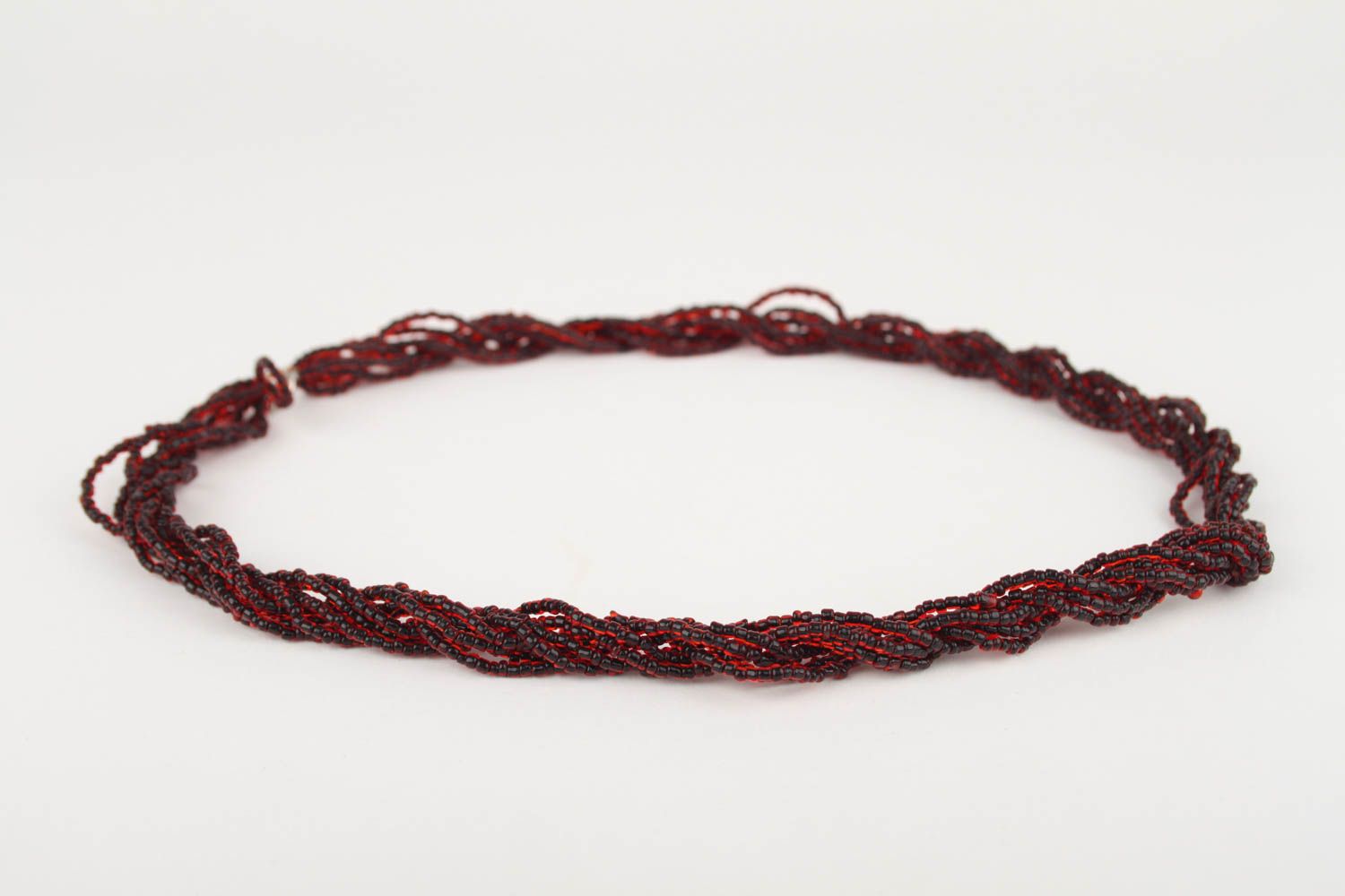 Ожерелье из бисера украшение ручной работы колье из бисера плетеное стильное фото 1