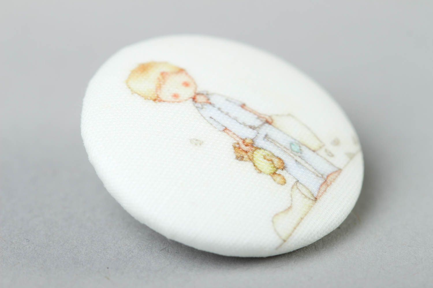 Unusual handmade buttons cute plastic button beautiful fabric button for kids photo 2