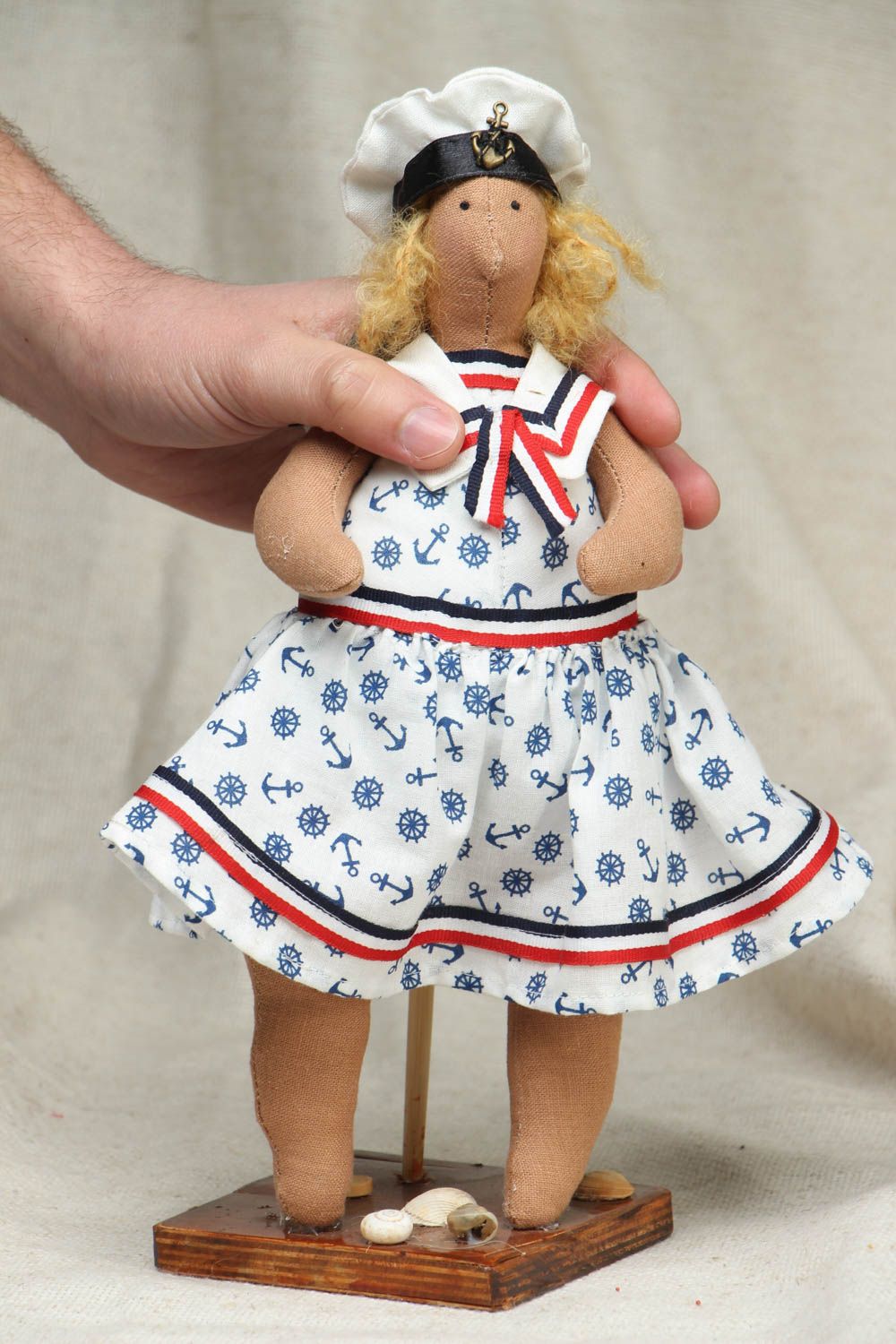 Дизайнерская кукла подарок ребенку Морячка фото 4