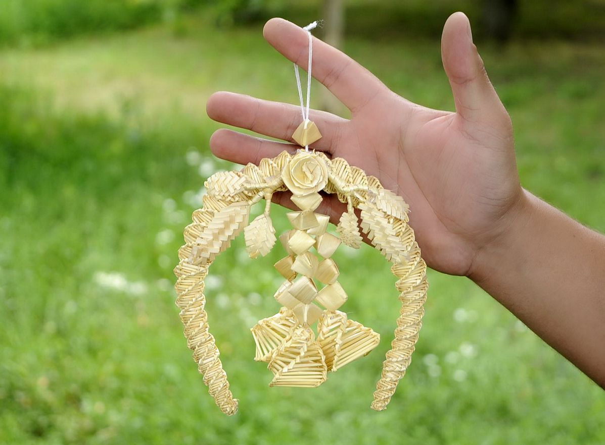 Straw charm for house with bells photo 2