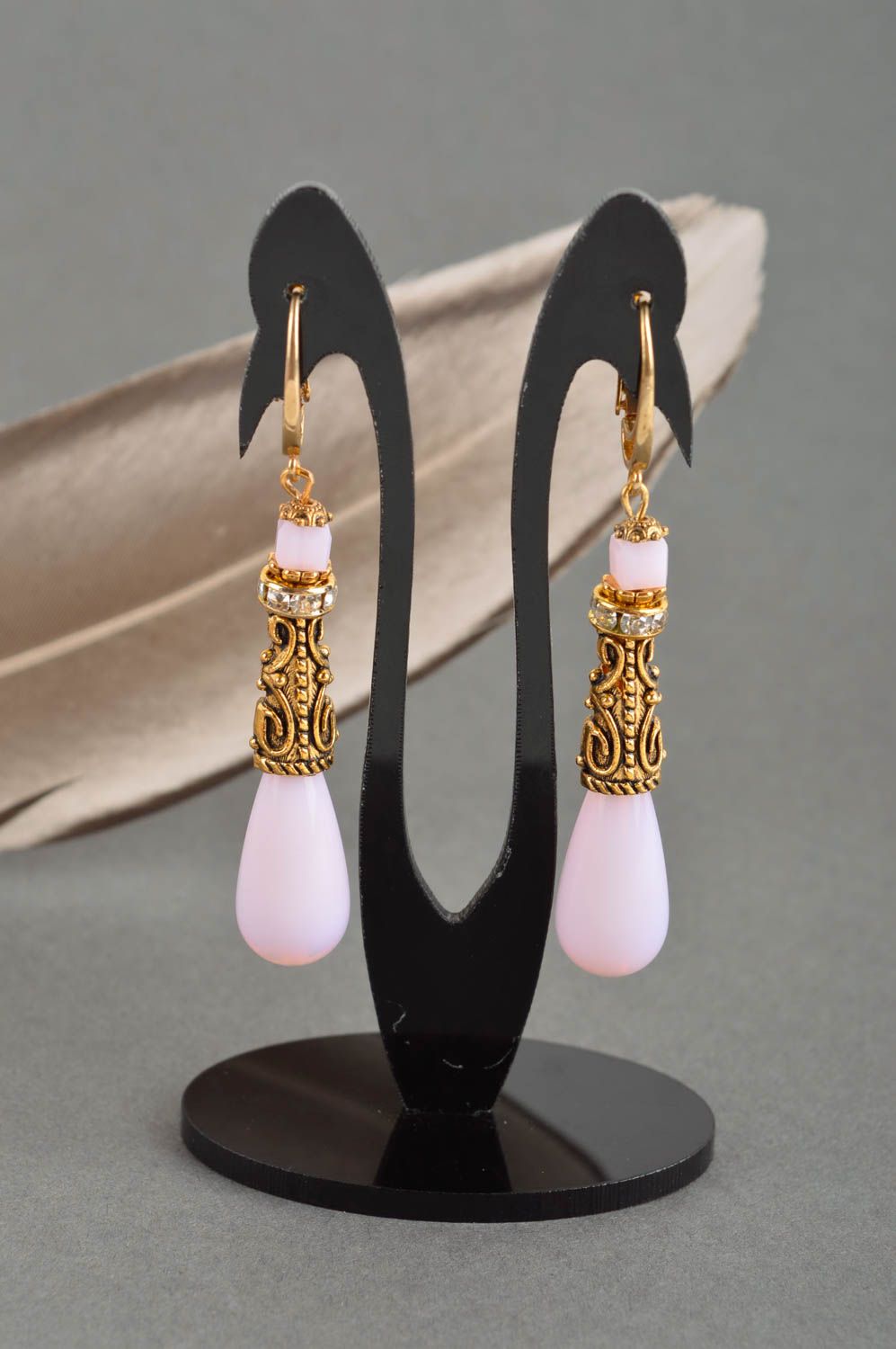 Handmade earrings gemstone jewelry earrings for girls designer accessories photo 1