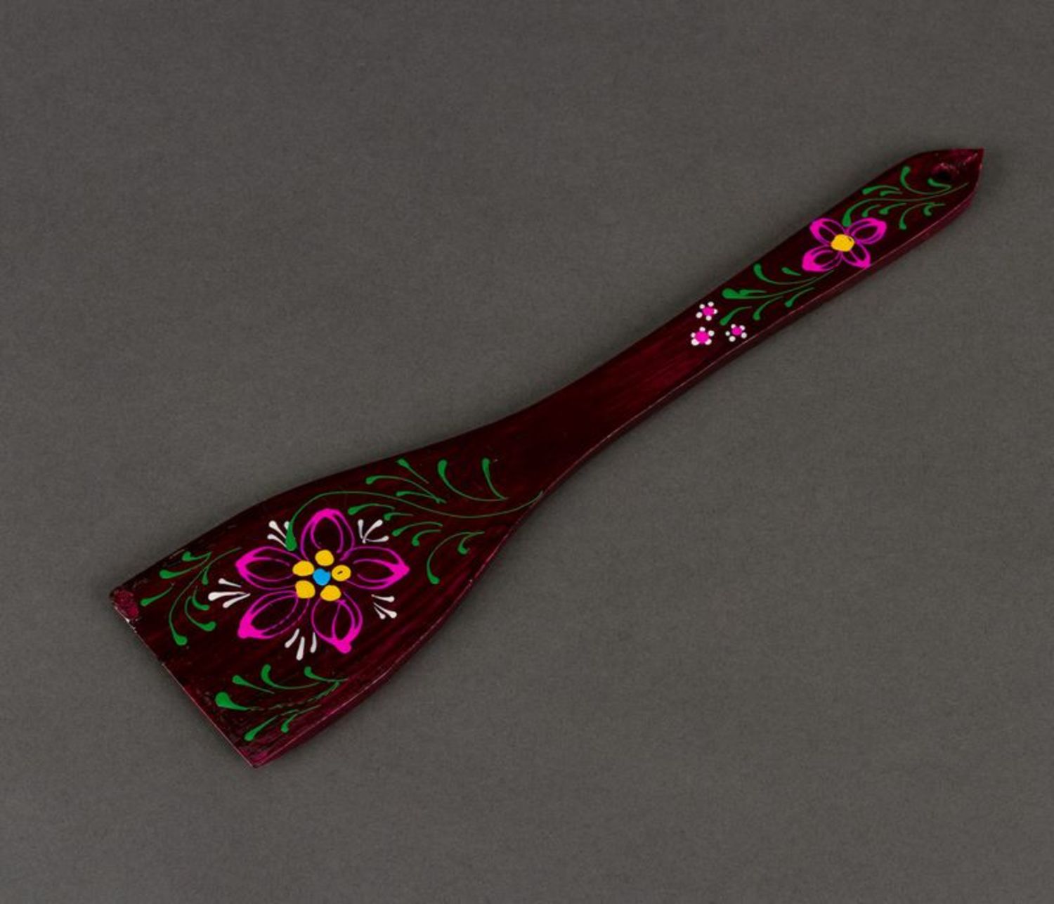 Wooden spatula with painting photo 5