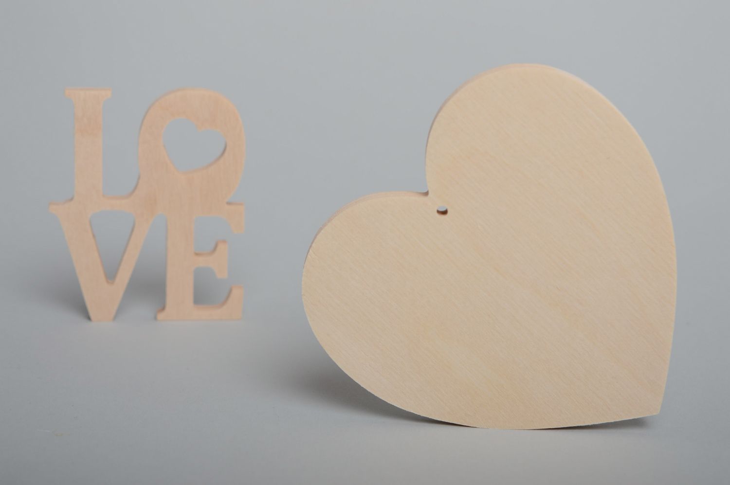 Plywood craft blank in the shape of heart photo 4