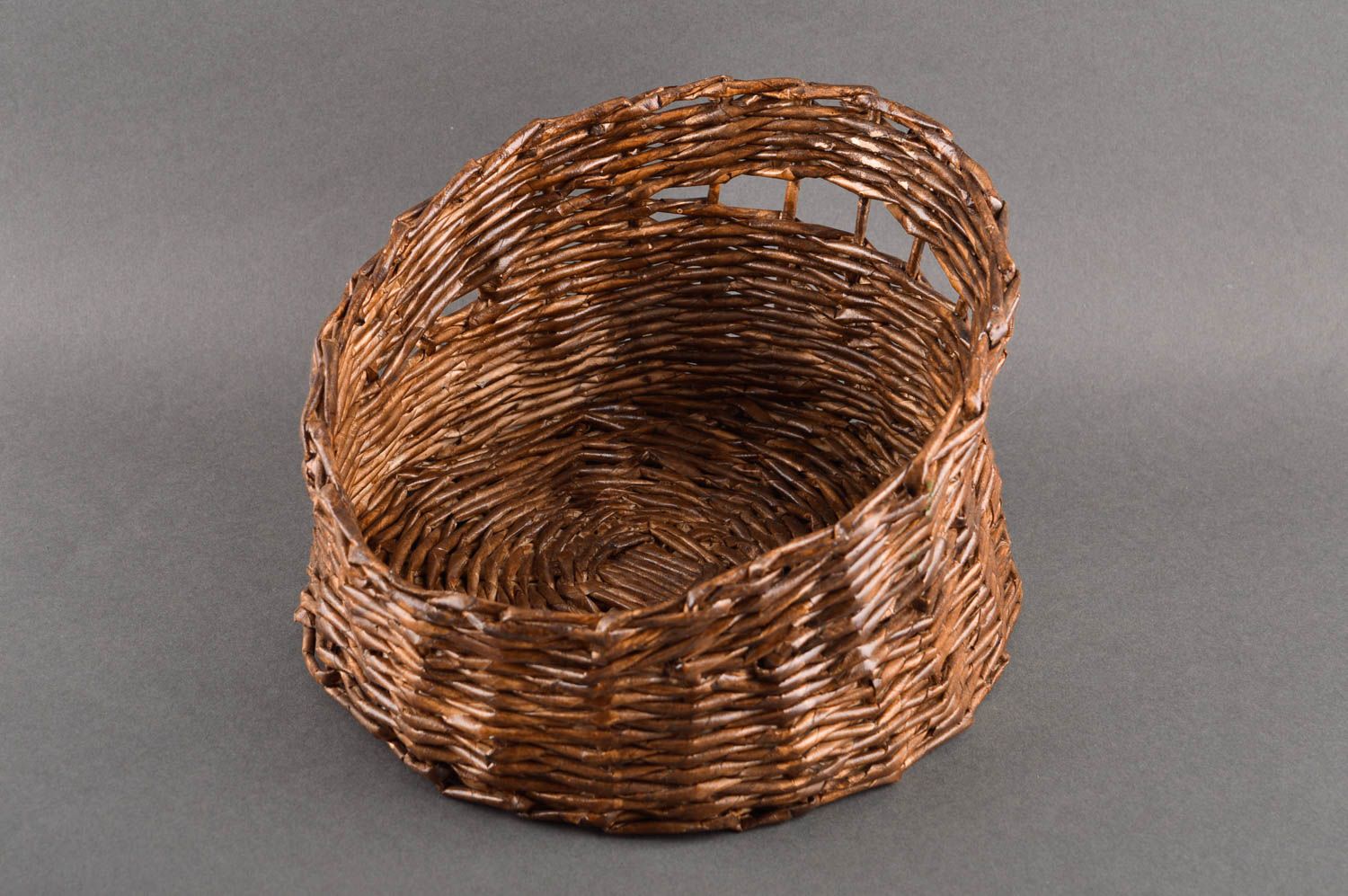 Handmade cute designer basket unusual stylish basket woven paper basket ideas photo 1
