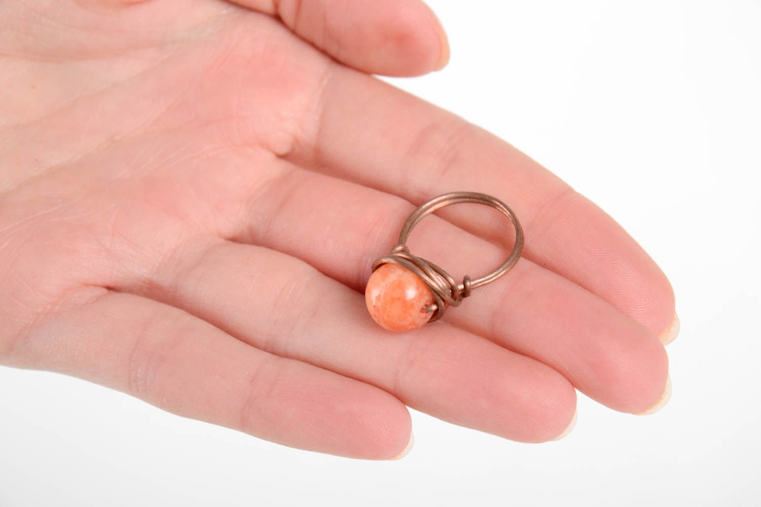Handmade copper designer ring unusual beautiful ring stylish jewelry for women photo 3