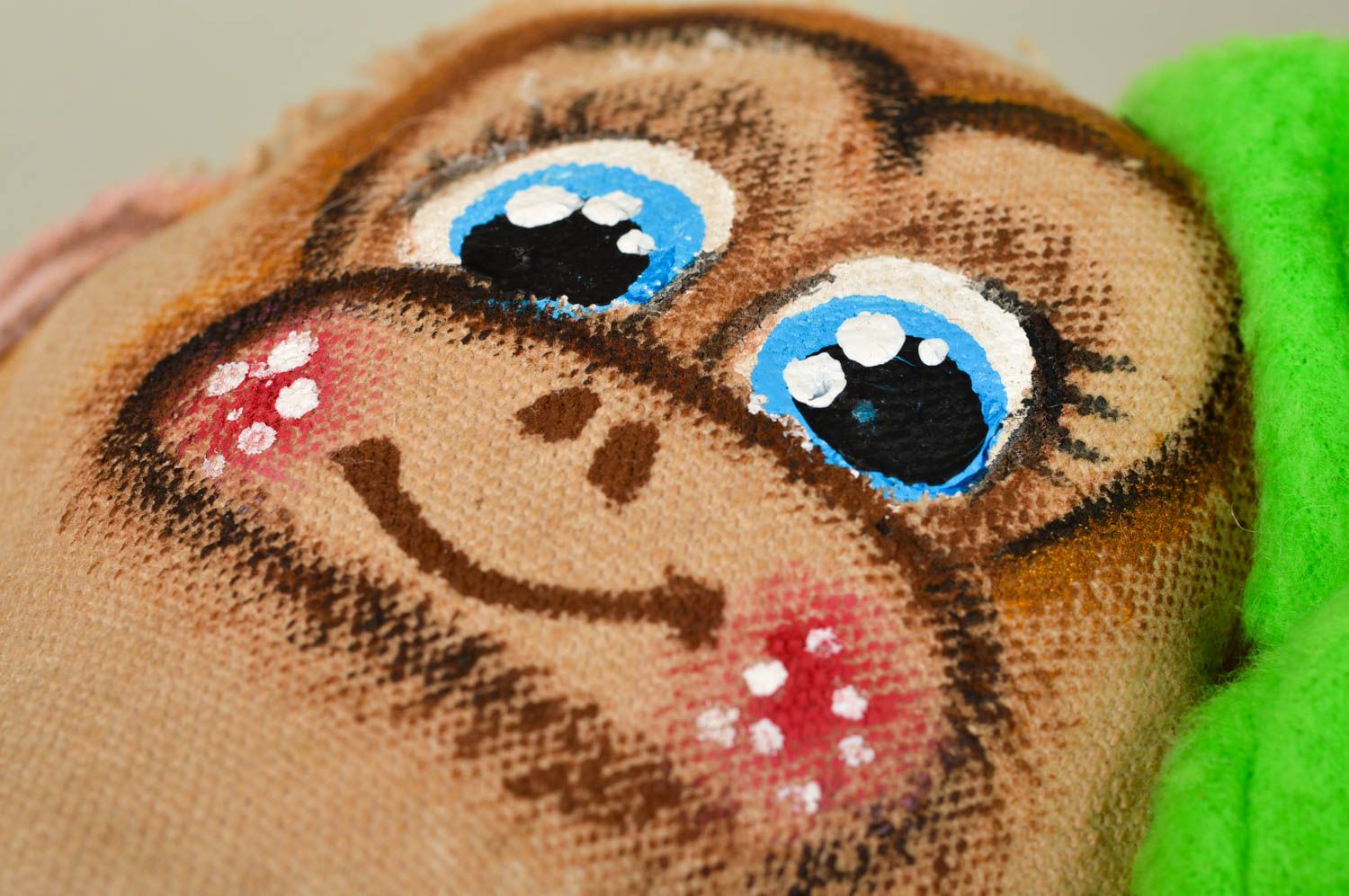 Игрушка ручной работы игрушка обезьянка девочка оригинальная игрушка из хлопка фото 5