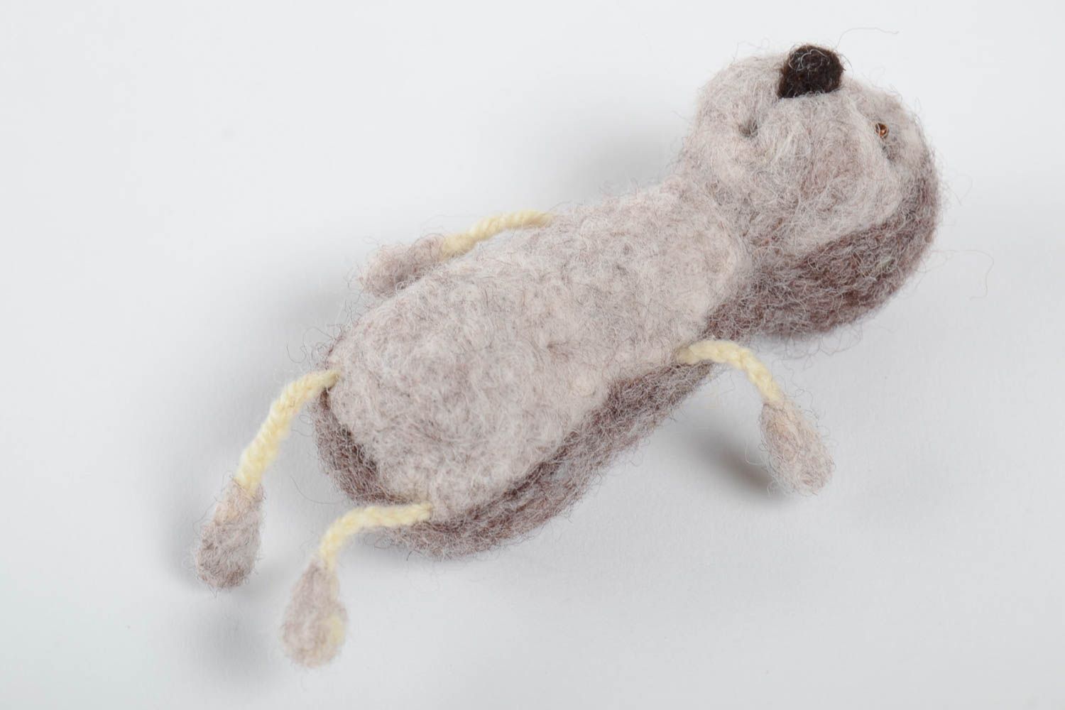 Jouet hérisson Peluche faite main petite en laine feutrée Cadeau pour enfant photo 3