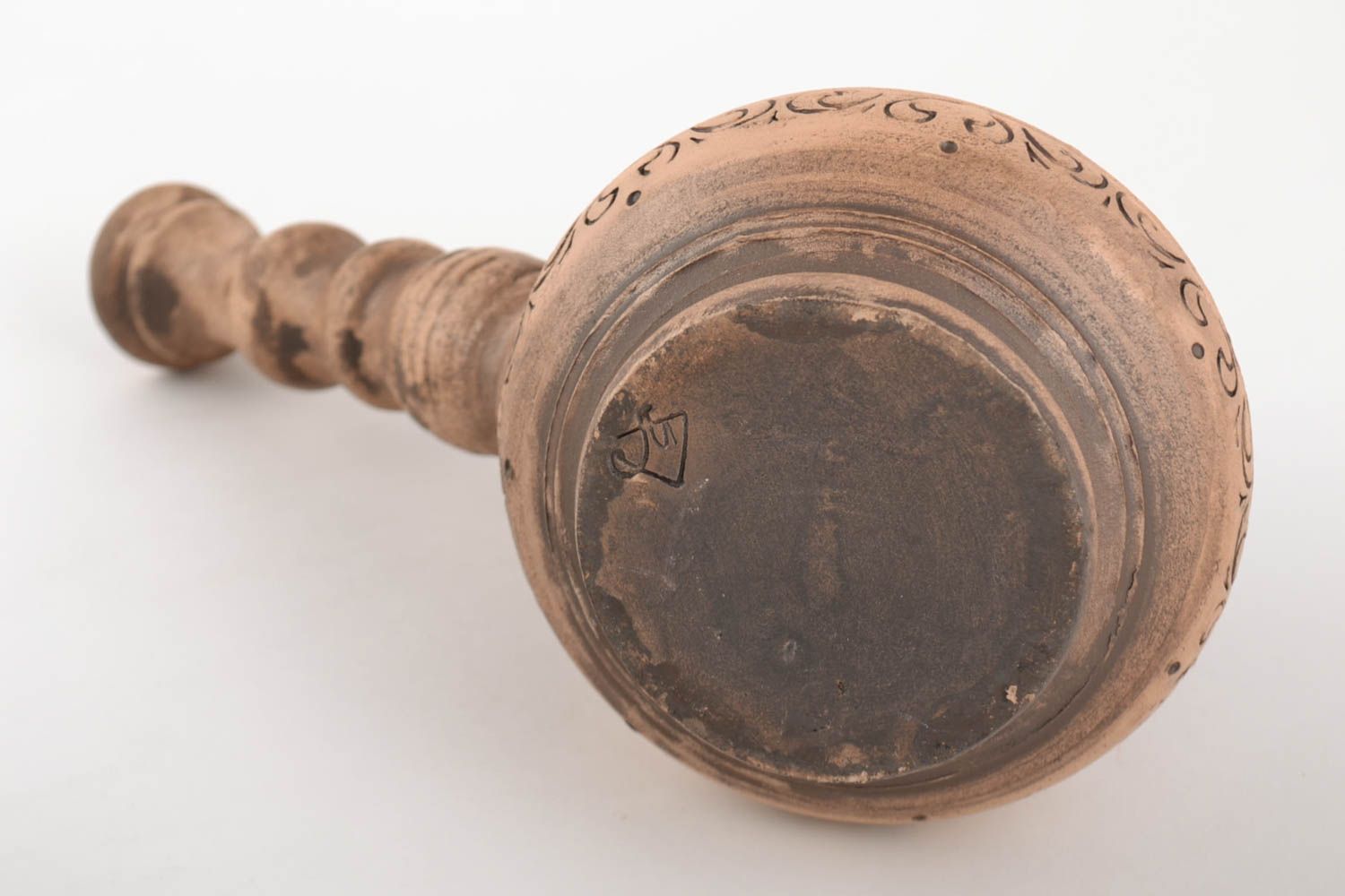 Cezve de cerámica original marrón con ornamentos hecho a mano 500 ml

 foto 5