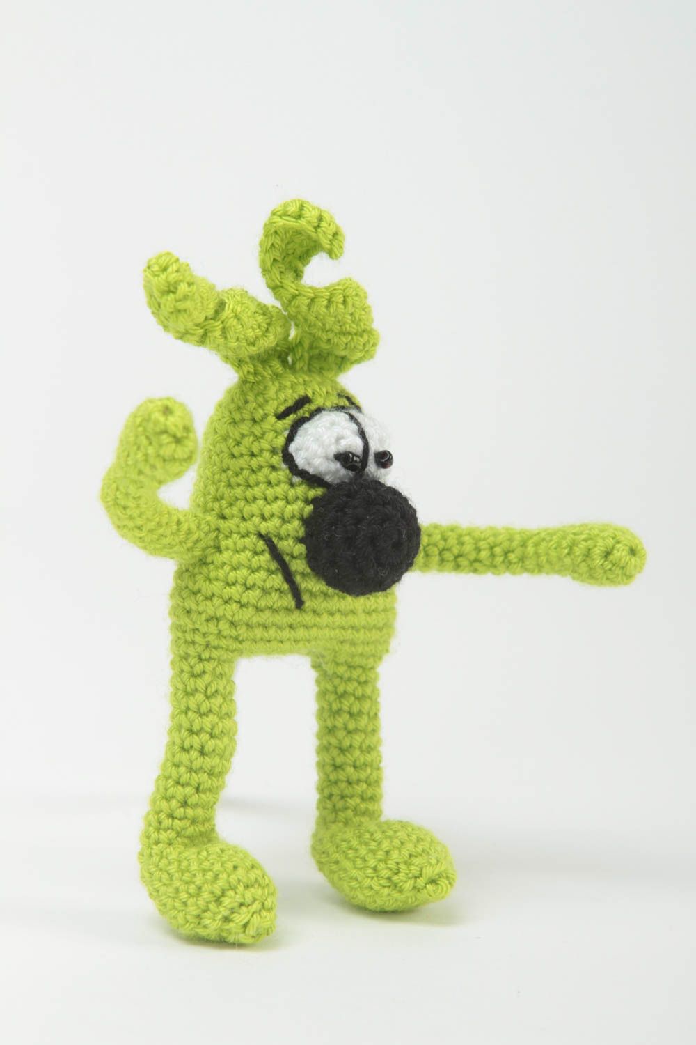 Peluche para niños hecho a mano regalo original juguete tejido Conejo verde foto 2