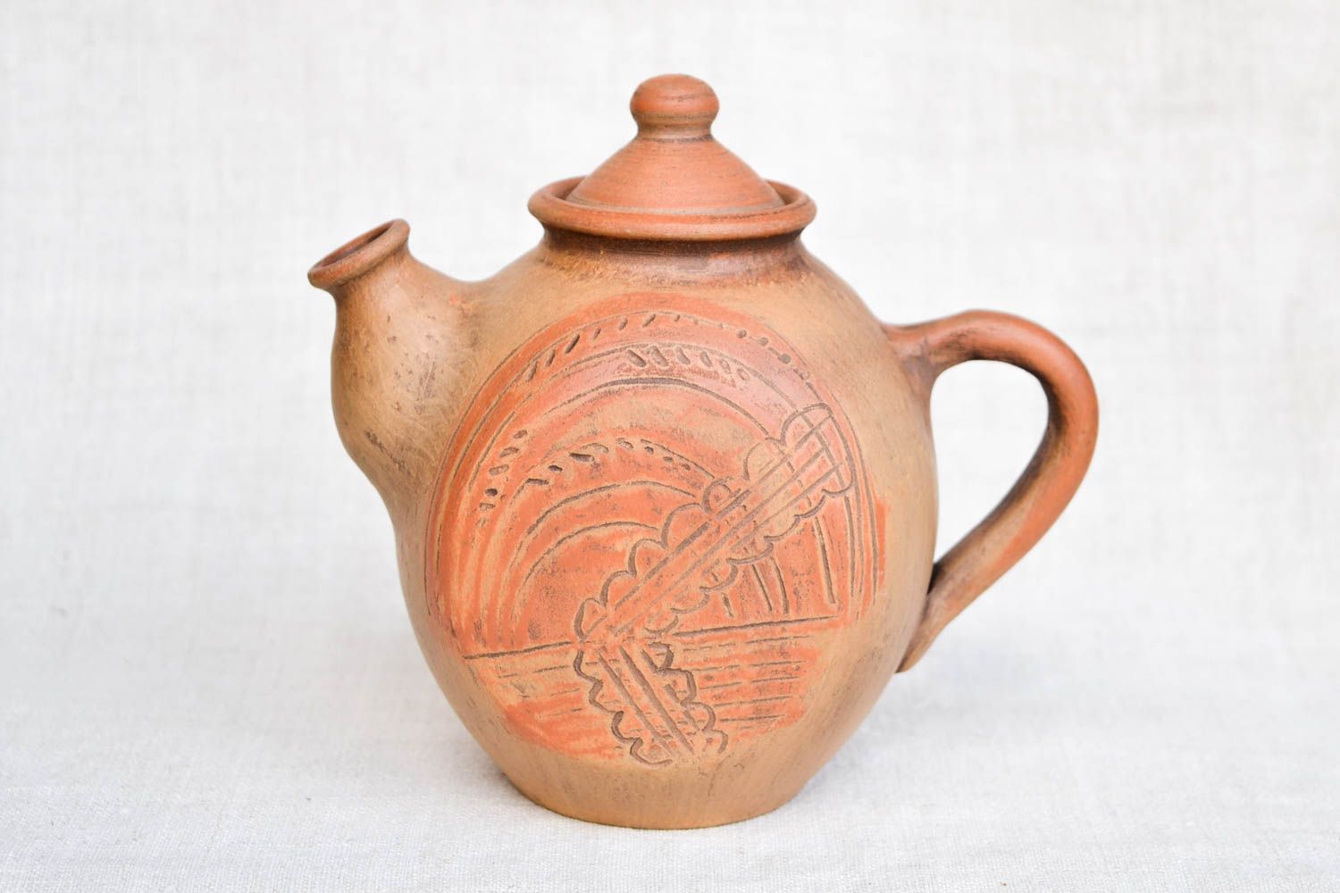 Teekanne aus Keramik handgeschaffen Küche Dekor originell Tee Geschirr schön foto 4