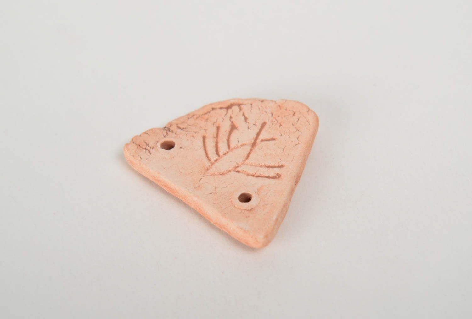 Beautiful handmade clay blank for DIY pendant making designer jewelry photo 3