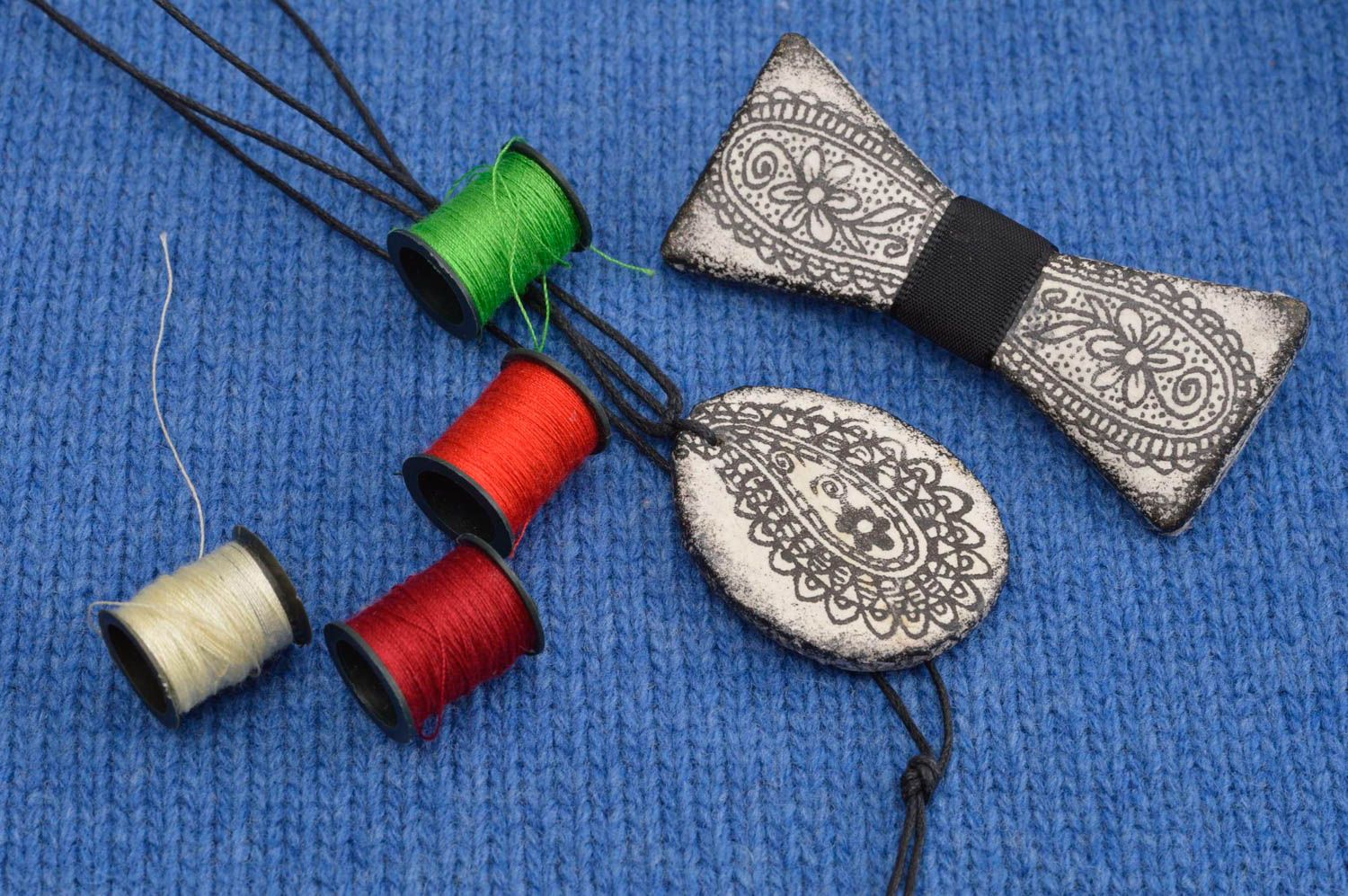 Schmuck Set handmade Brosche Modeschmuck Hals Anhänger Frauen Geschenke stilvoll foto 1