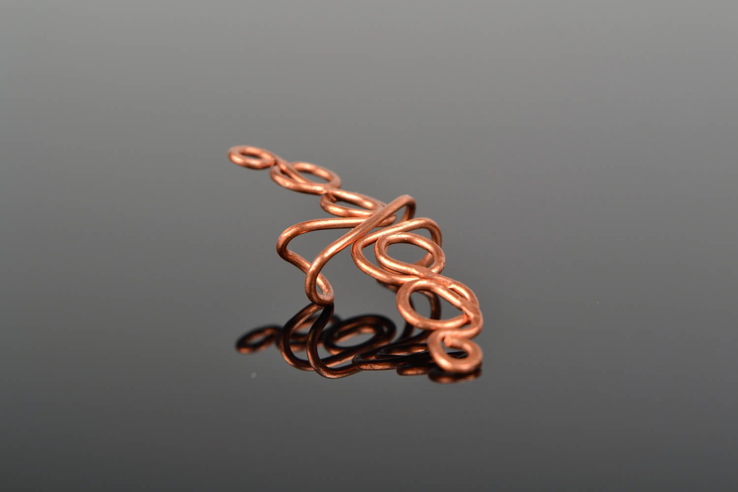 Copper cuff in the wire wrap technique photo 1