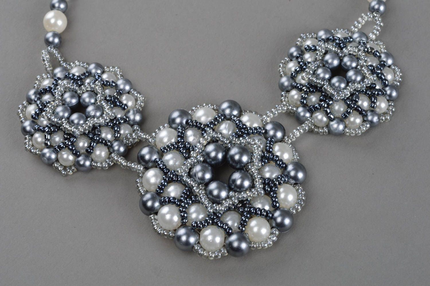 Women's handmade necklace beaded accessory elegant jewelry for women photo 4