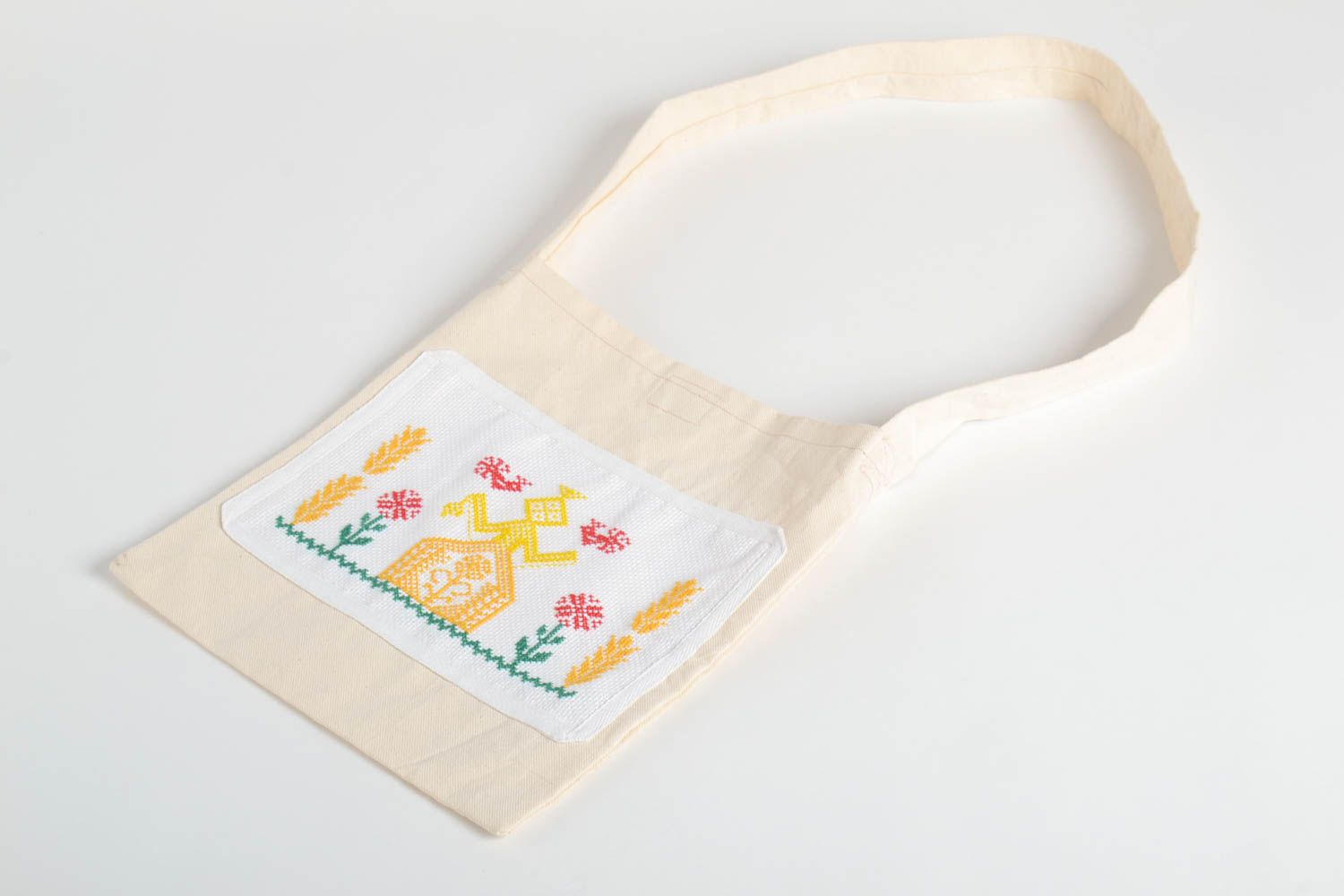 Bolso de tela artesanal bordado accesorio de mujer textil regalo original foto 1