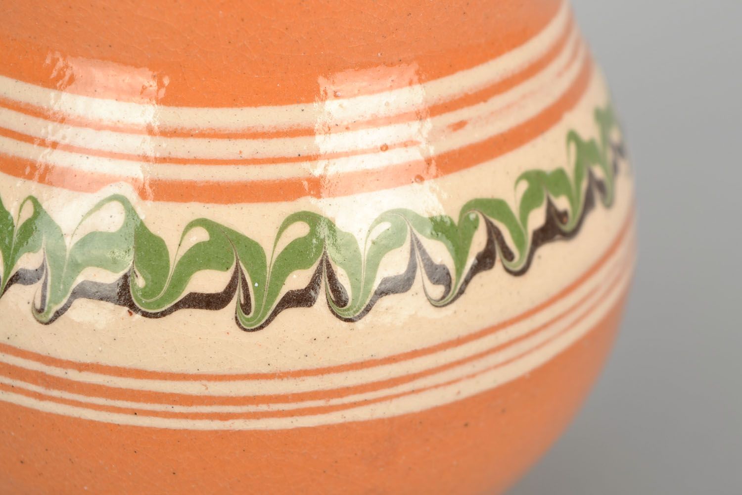30 oz ceramic classic style milk jug in terracotta color 0,9 lb photo 5