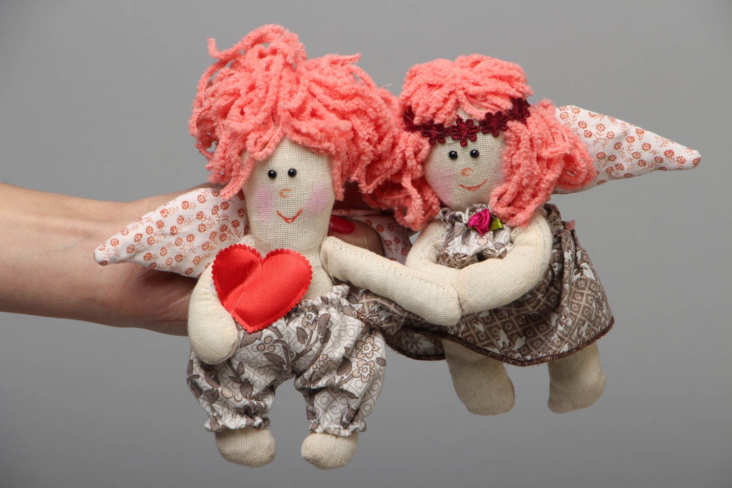 Handmade soft toy Angels in Love photo 4