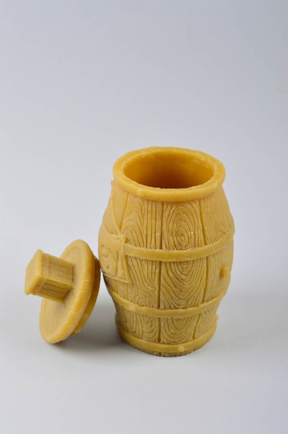 Handmade unique waxed barrel for honey unusual designer kitchenware present photo 2