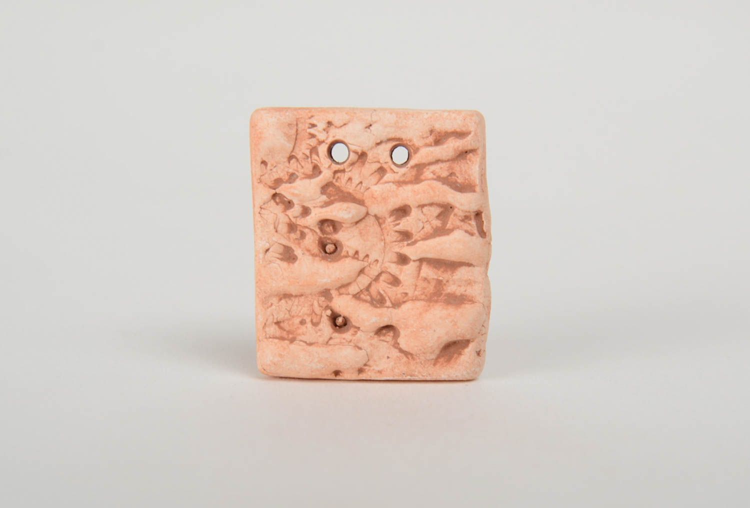 Handmade square designer clay blank for DIY pendant making  photo 2