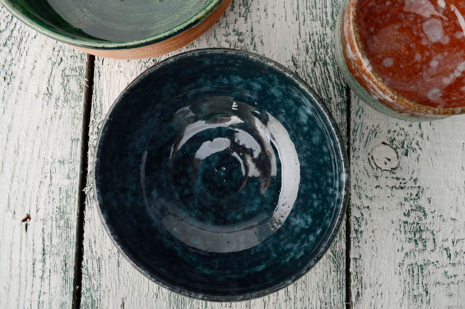 Glazed ceramic broth bowl photo 3