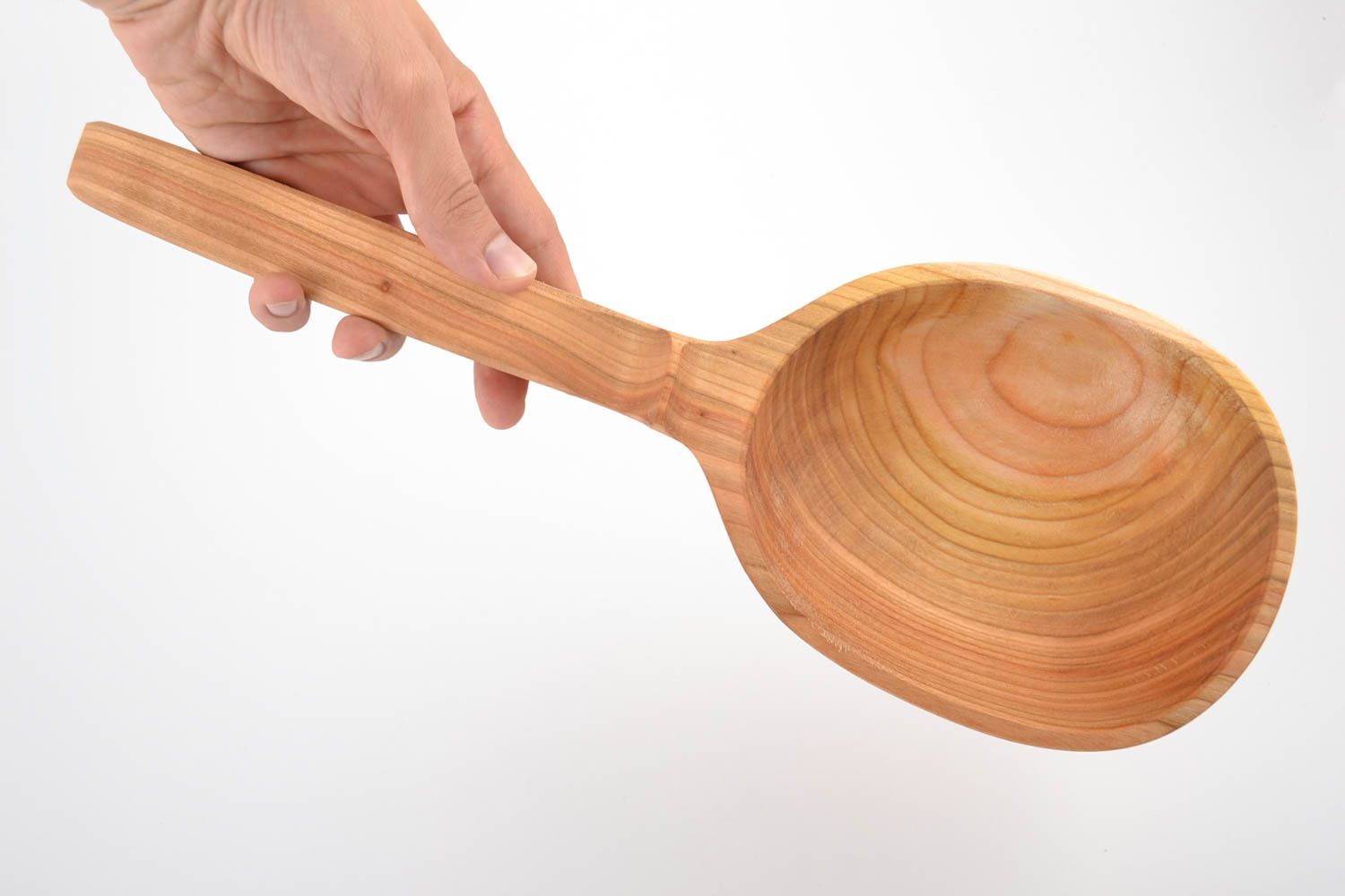 Wooden spoon for a bath and sauna large with long handle handmade scoop photo 3