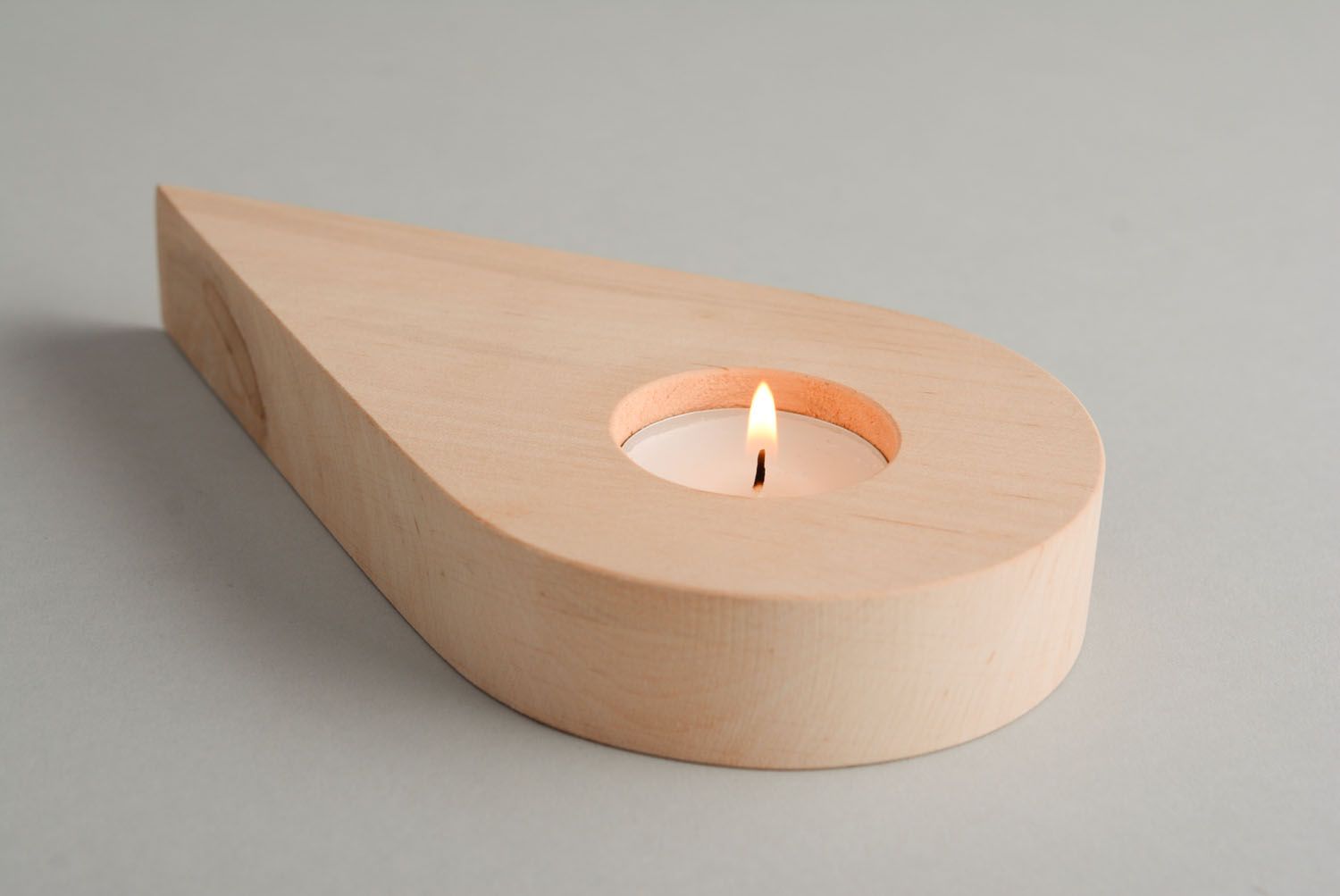 Wooden blank candle holder Drop photo 2