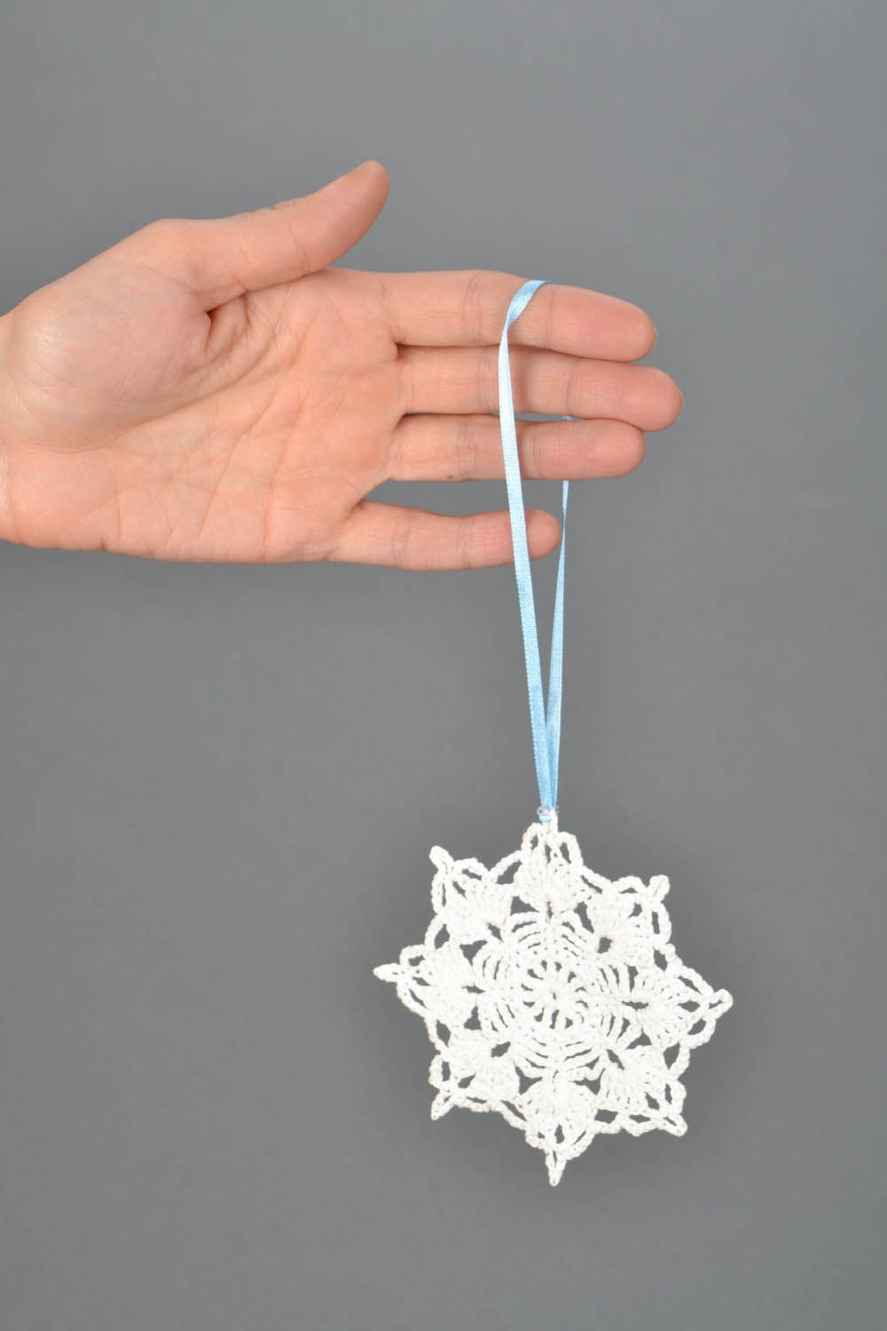 Suspension décorative faite main Objet décoratif Idée cadeau Flocon de neige photo 2