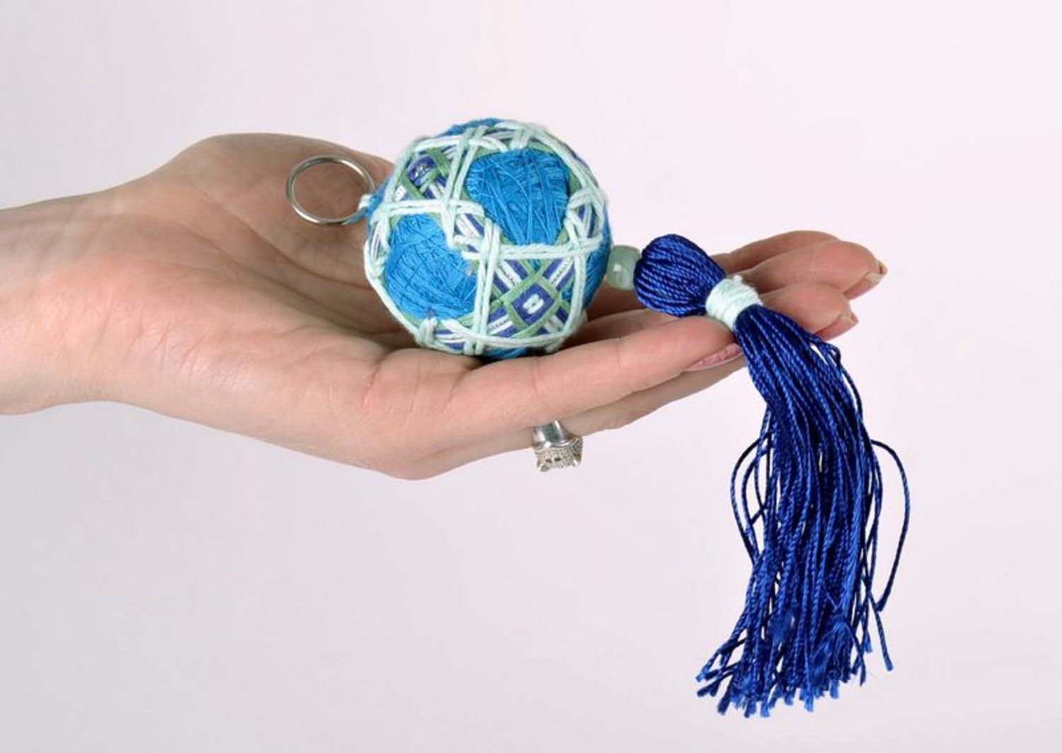 Брелок в японском стиле Тэмари елочная игрушка шар фото 5