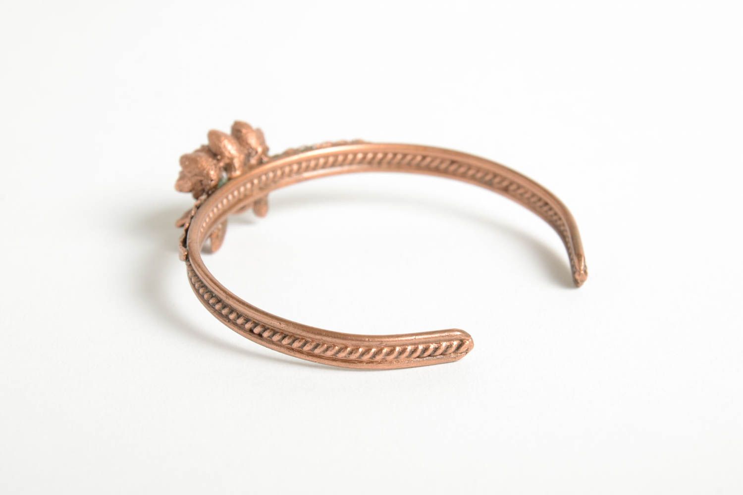 Bracelet cuivre Bijou fait main fin original élégant Cadeau pour femme photo 5