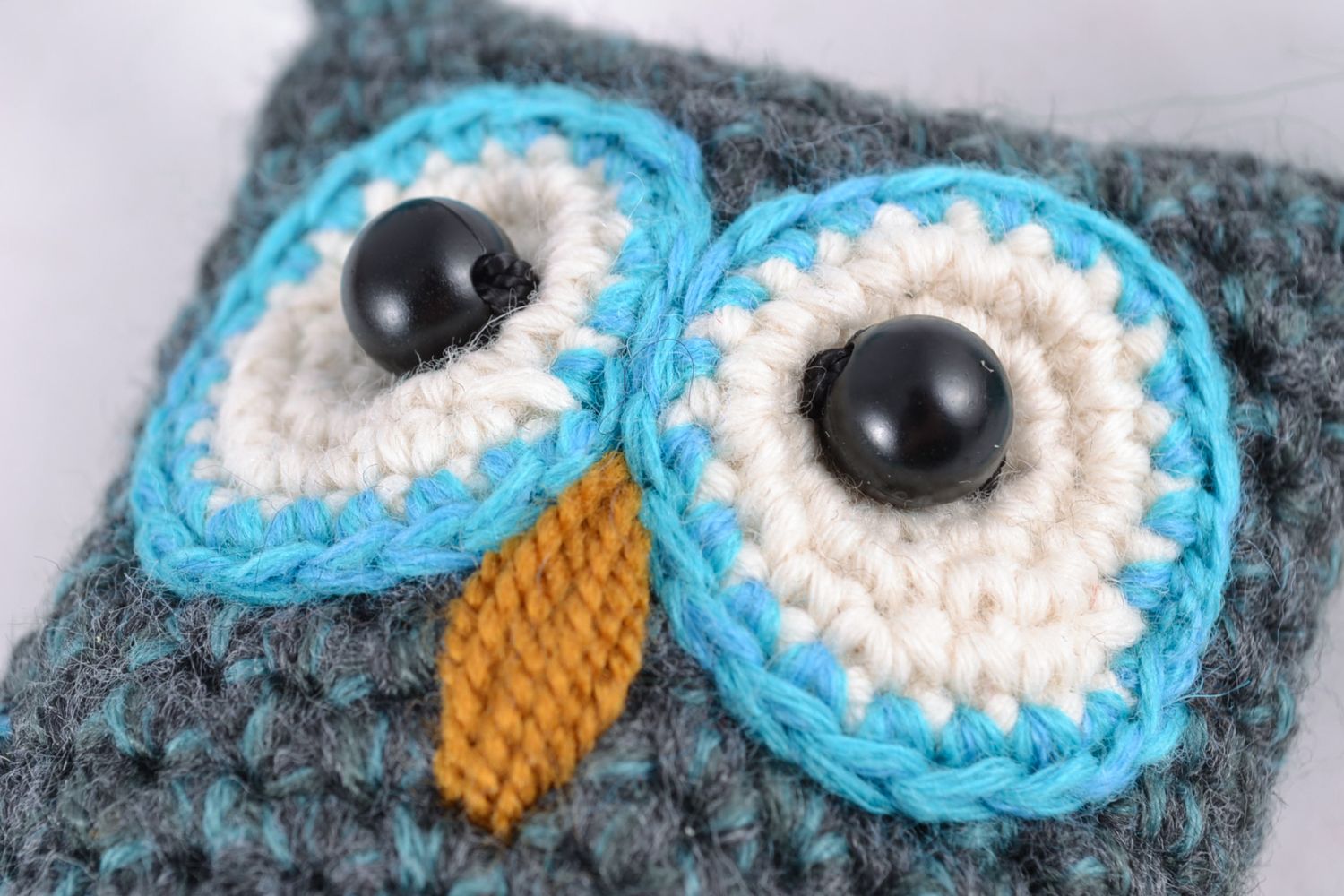 Soft crochet toy owl for children photo 3