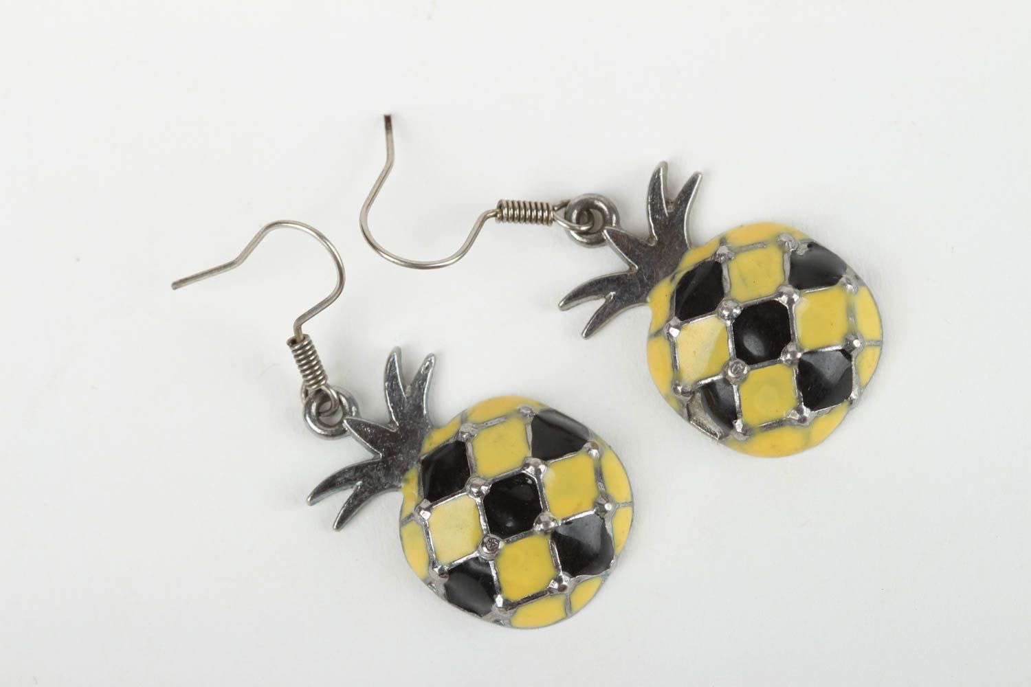 Handmade schöne Metall Ohrringe Accessoire für Frauen Designer Schmuck Ananas foto 2