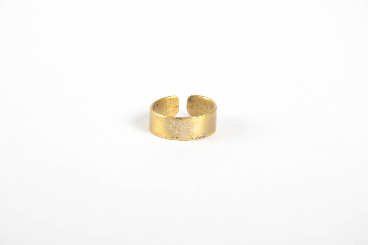 Медное изящное кольцо ручной работы кольцо из меди женский перстень стильный фото 4
