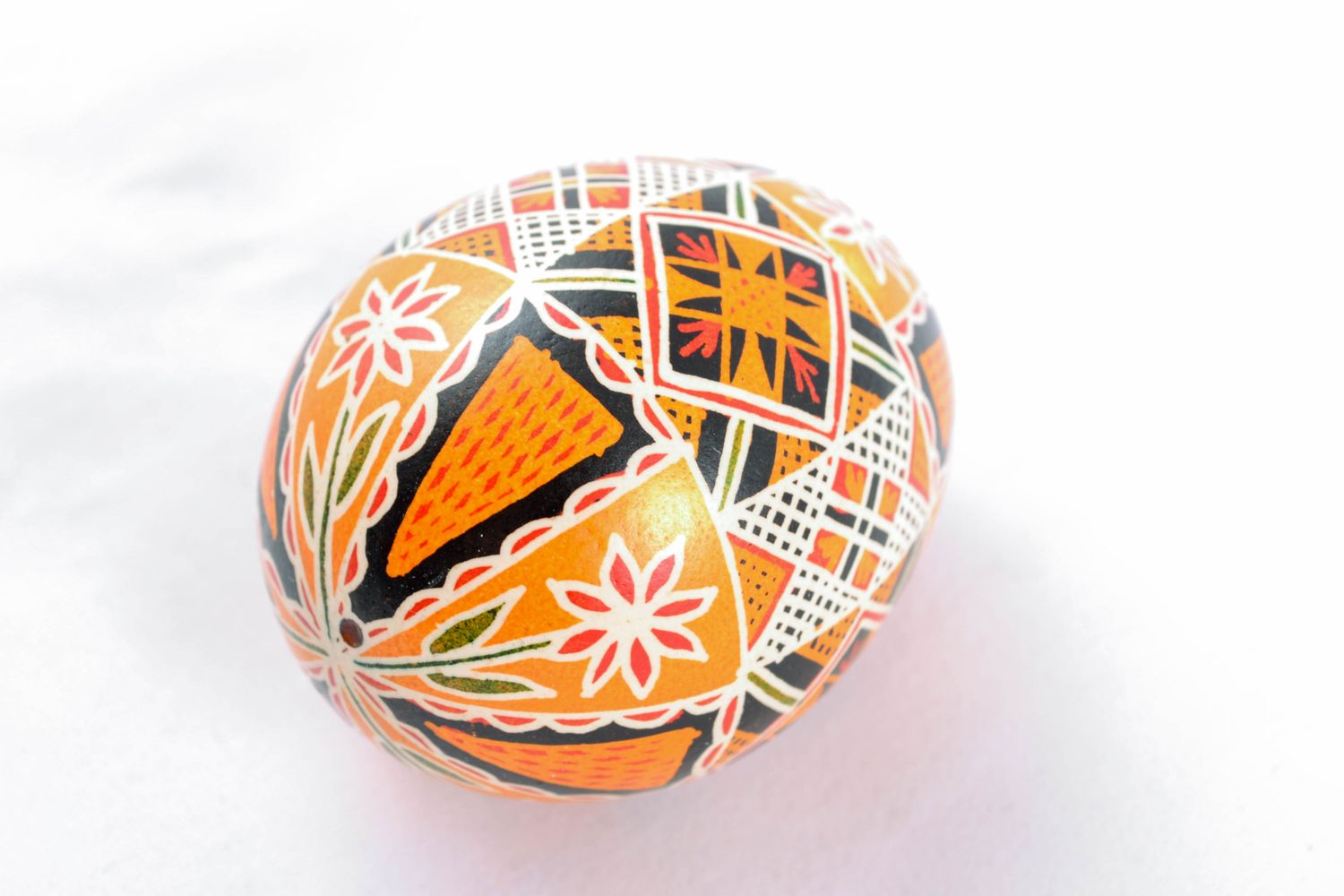 Beautiful painted Easter egg in ethnic style photo 3