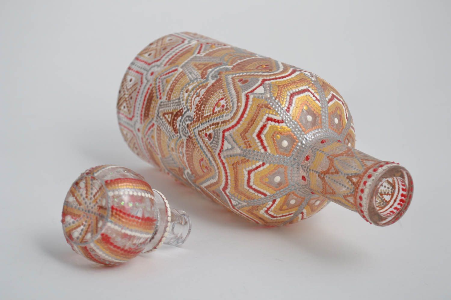 Botella de cristal pintada hecha a mano vajilla moderna menaje del hogar 500 ml foto 2