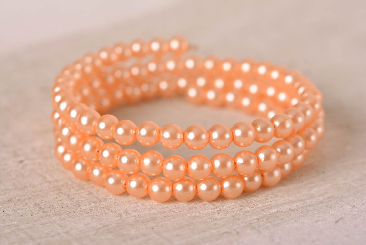 Bracelet perles fait main Bracelet multirang corail design Accessoire femme photo 1