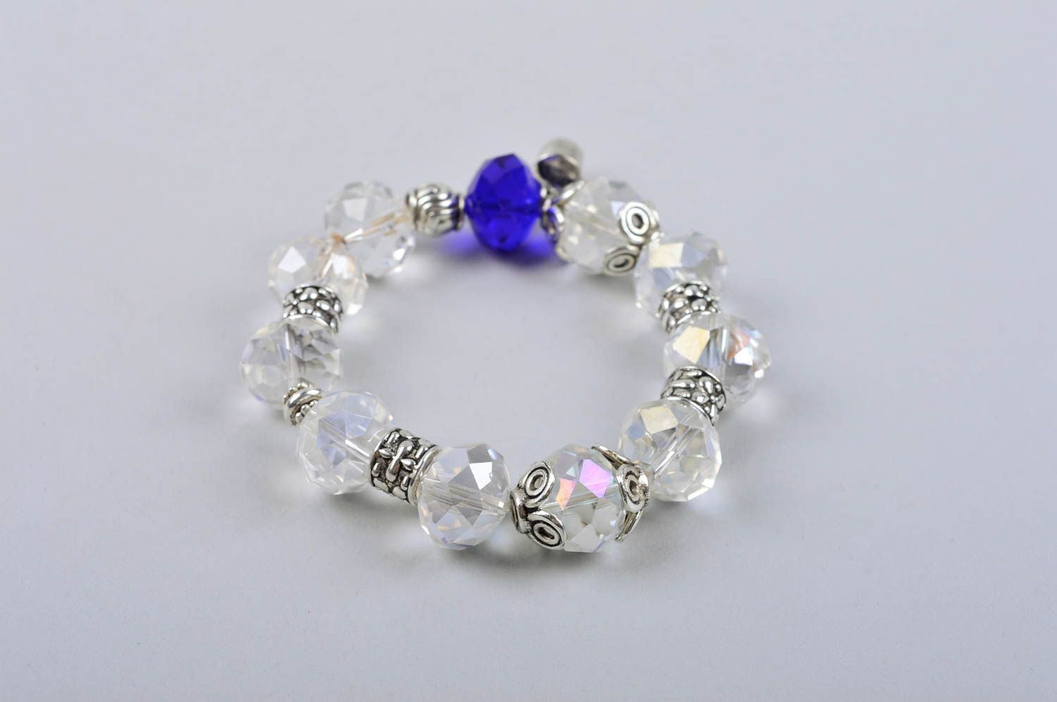 Bracelet cristaux transparents Bijou fait main élégant Cadeau pour femme photo 3