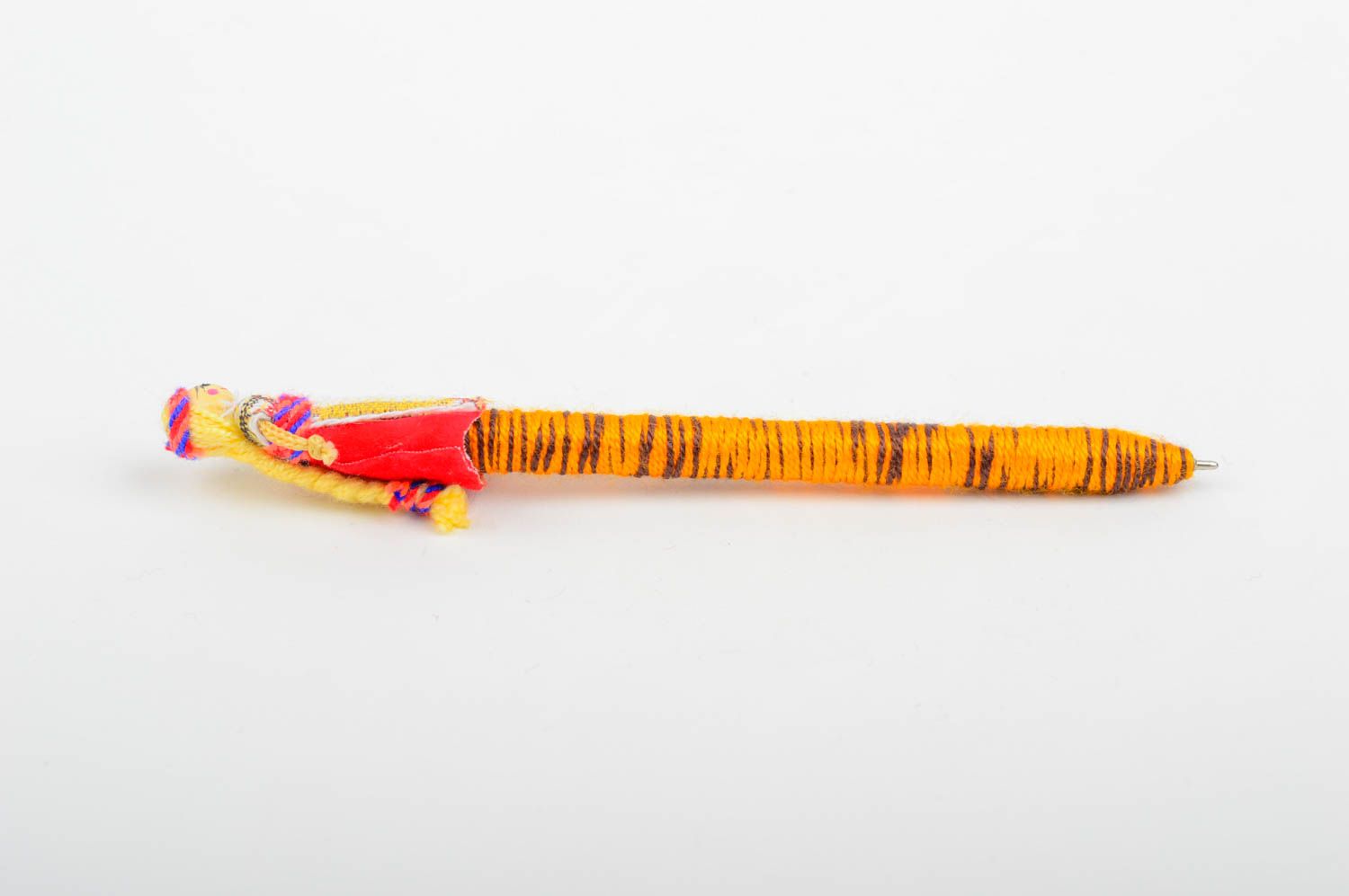 Шариковая ручка ручной работы детская ручка с куклой подарочная ручка красивая фото 4
