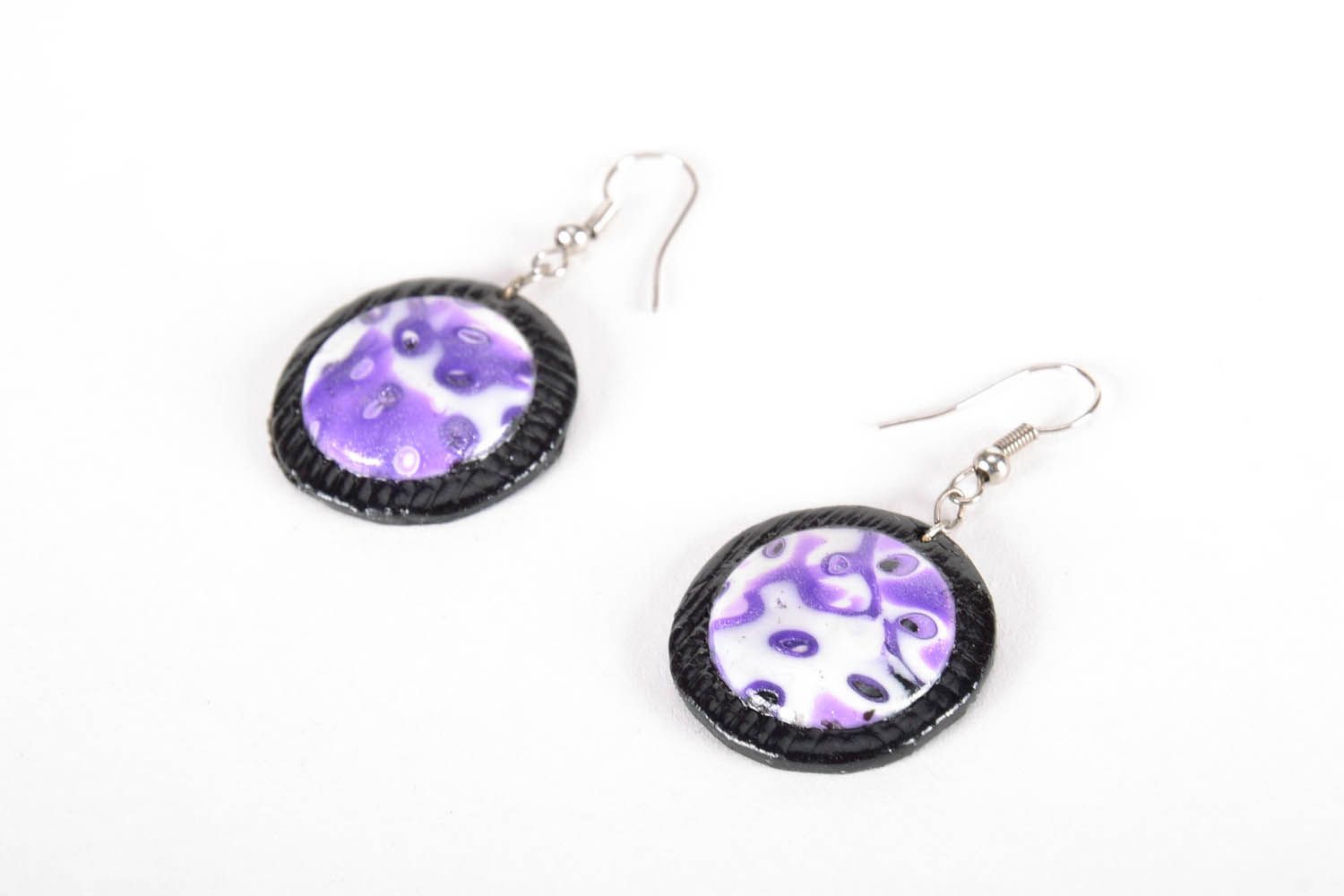 Earrings Made of Polymer Clay and Epoxy Resin photo 1