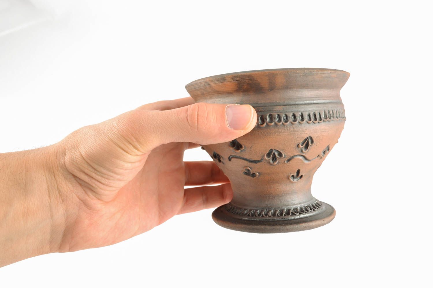 Handmade ceramic goblet photo 5