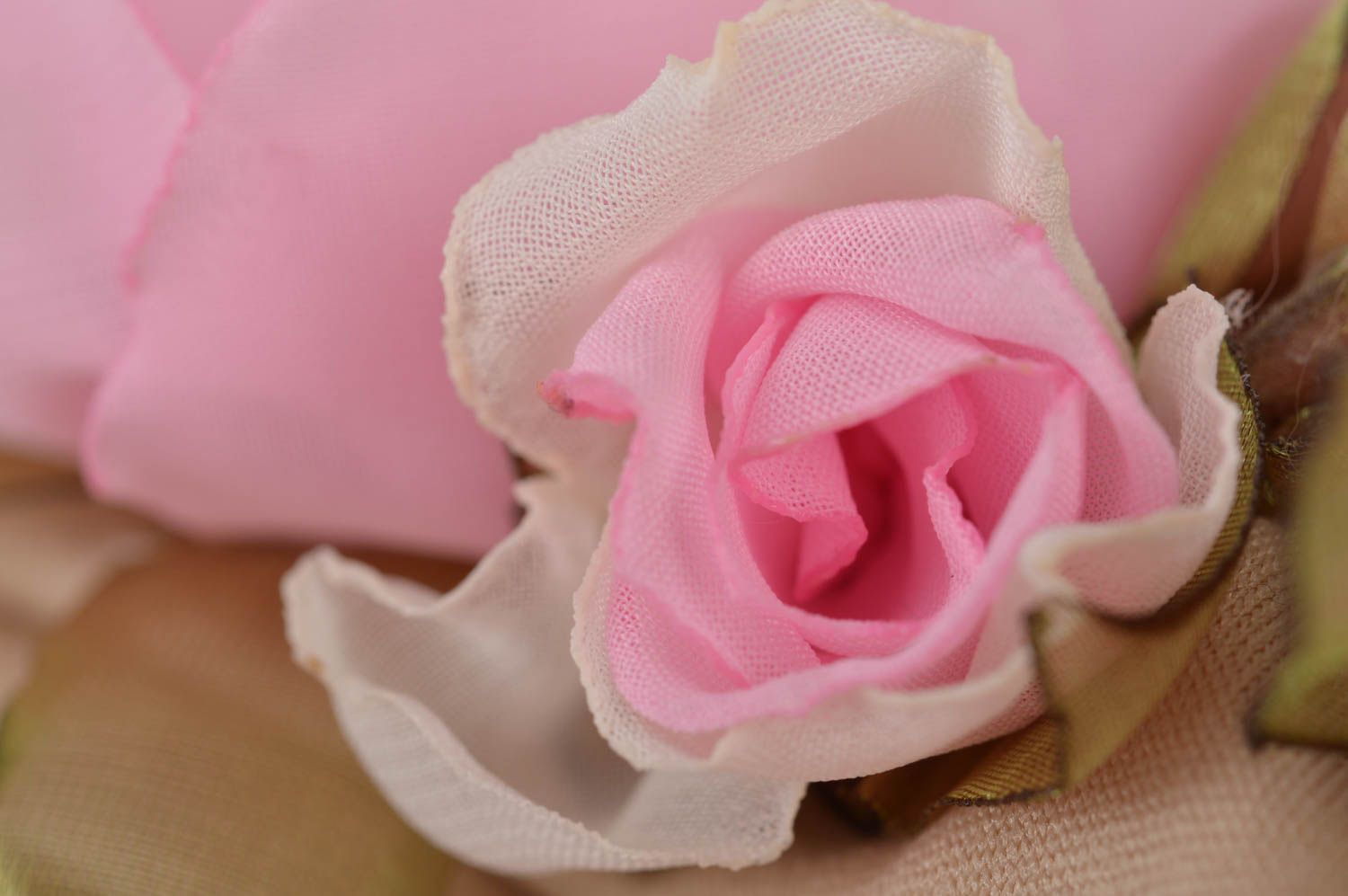 Handgemachter Schmuck Haarband mit Blumen Accessoires für Haare rosa weiß zart foto 5
