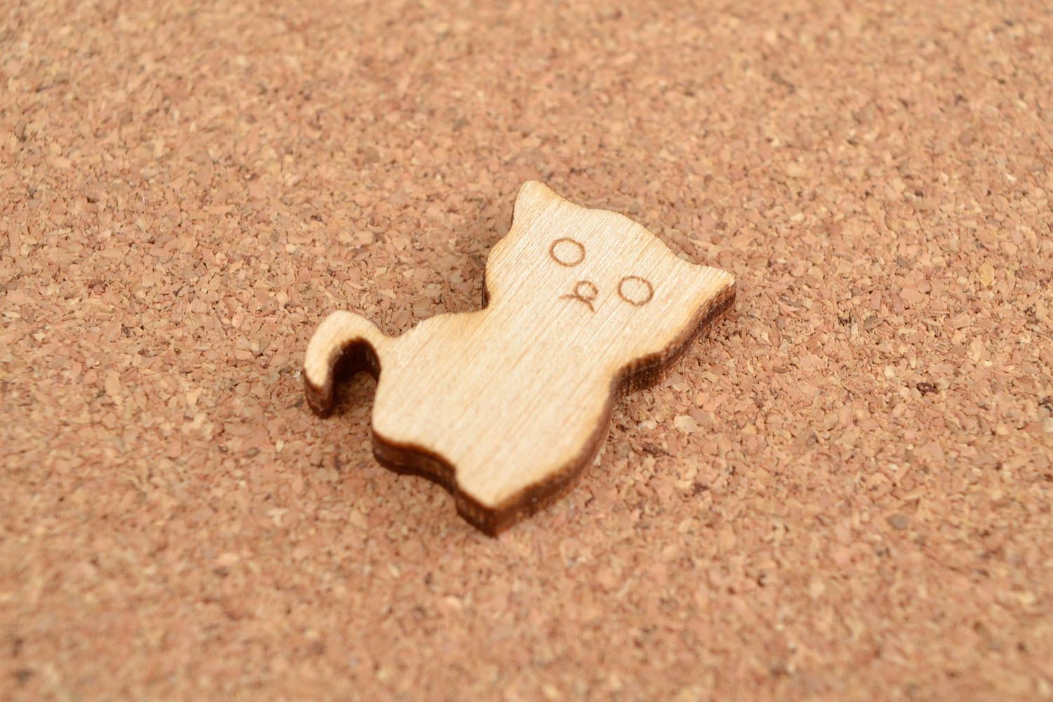 Handmade plywood blank wood craft DIY brooch scrapbooking ideas small gifts photo 1