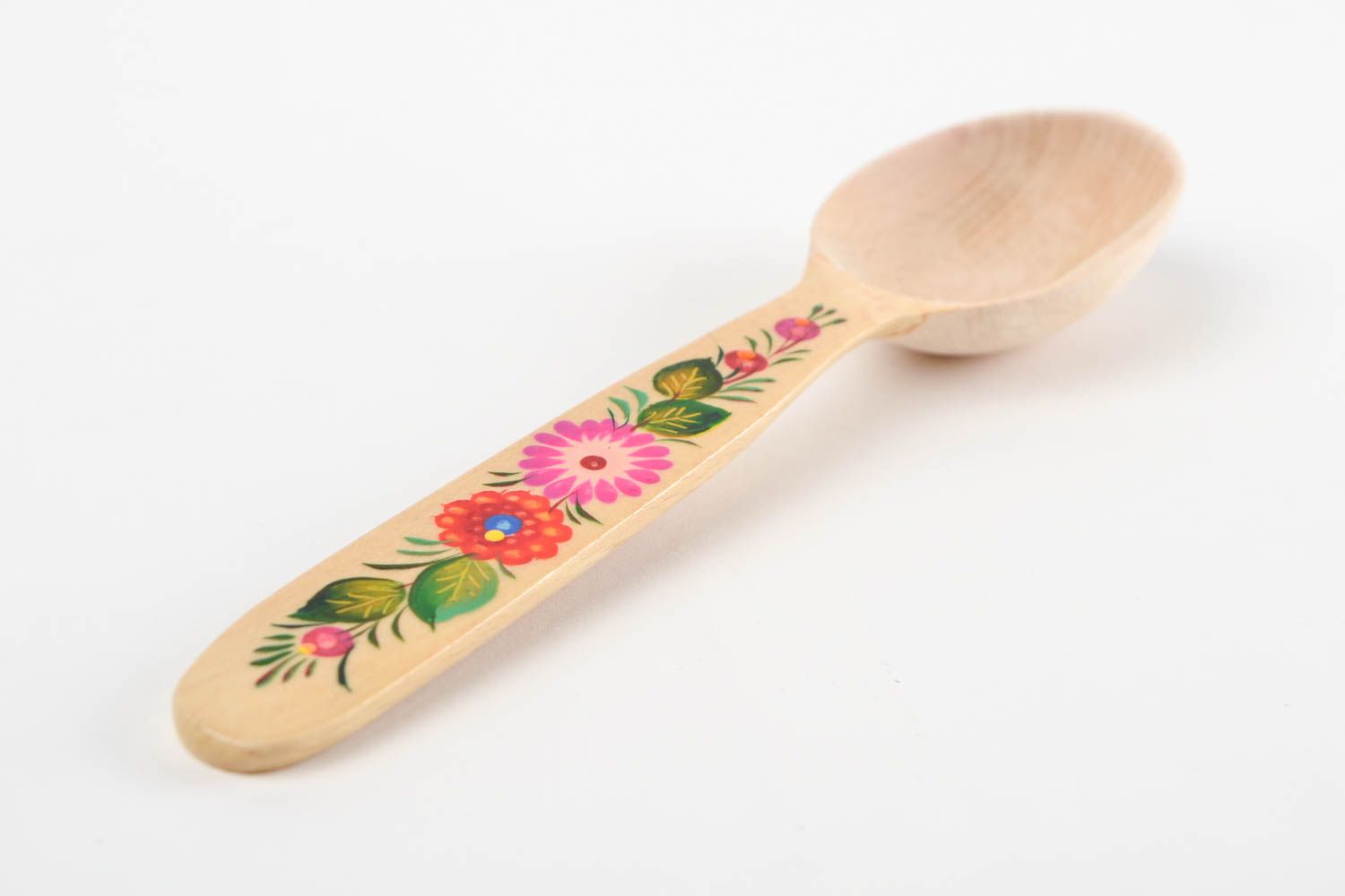 Аксессуар для кухни хэнд мэйд деревянная посуда с росписью деревянная ложка фото 4