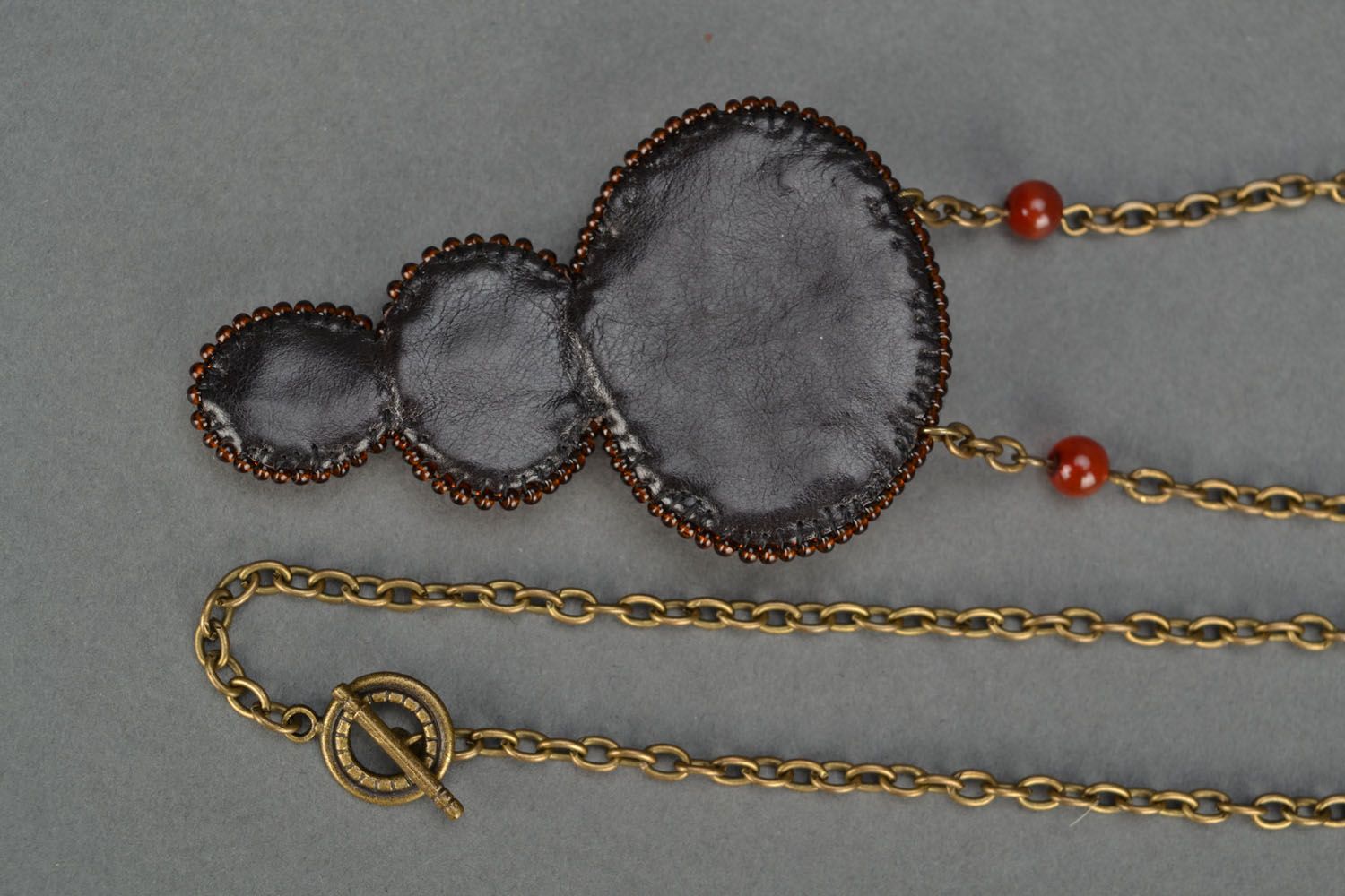 Handmade pendant with cornelian stone photo 4