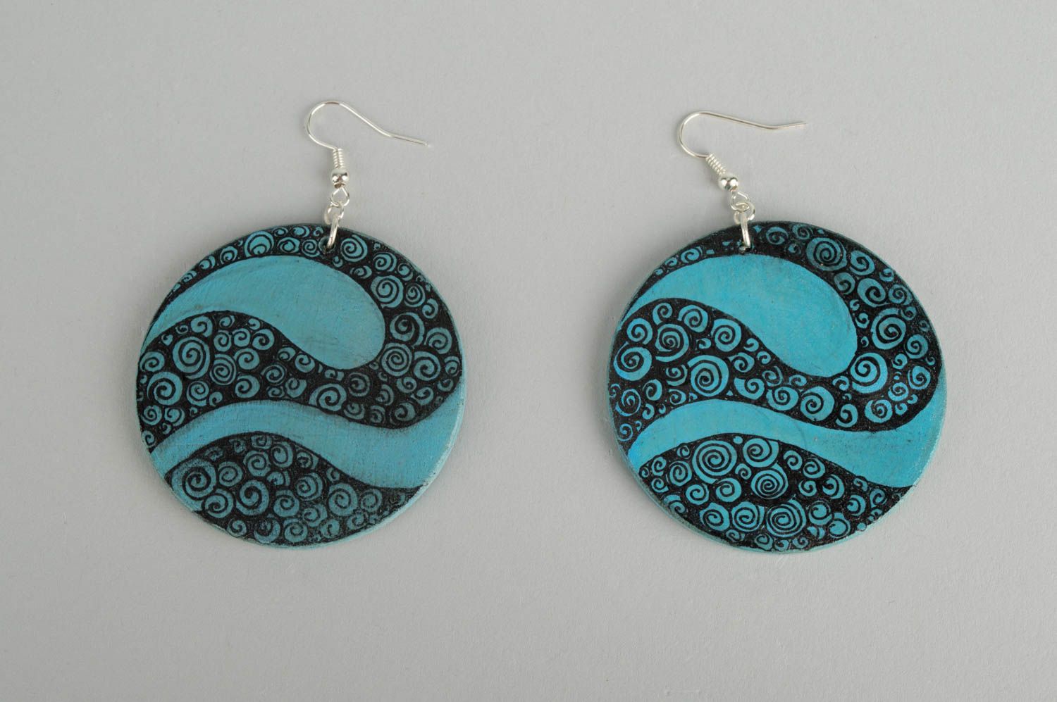Fashion earrings wooden jewelry handcrafted jewelry designer accessories photo 2