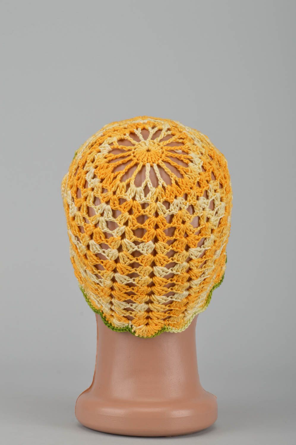 Spring knitted cap designer cap for girls unusual children headwear cute hat photo 4